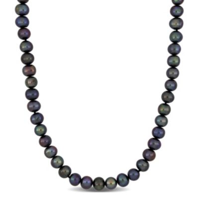 Belk & Co. Black Freshwater Cultured Pearl Necklace with