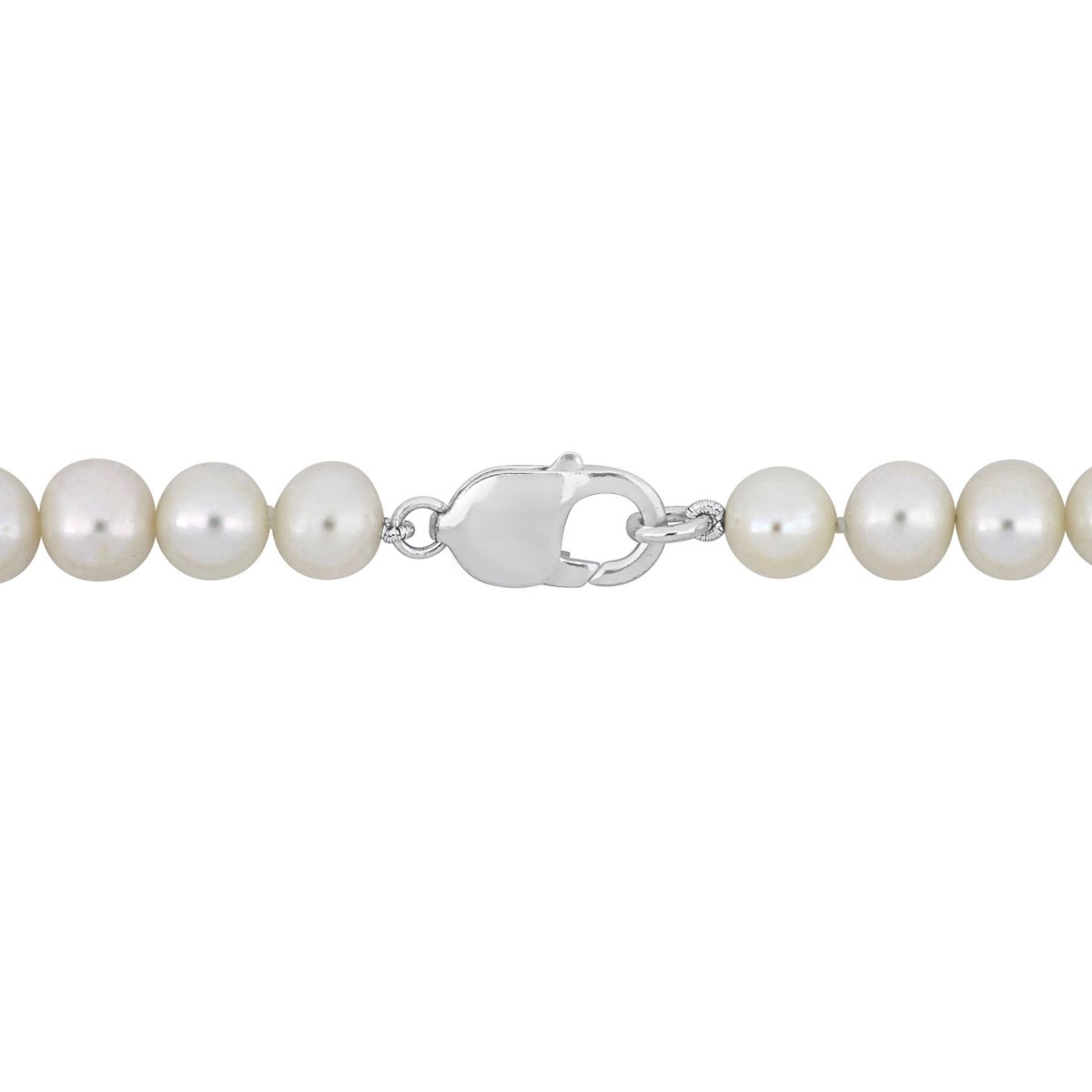 Freshwater Cultured Pearl Necklace with Sterling Silver Clasp