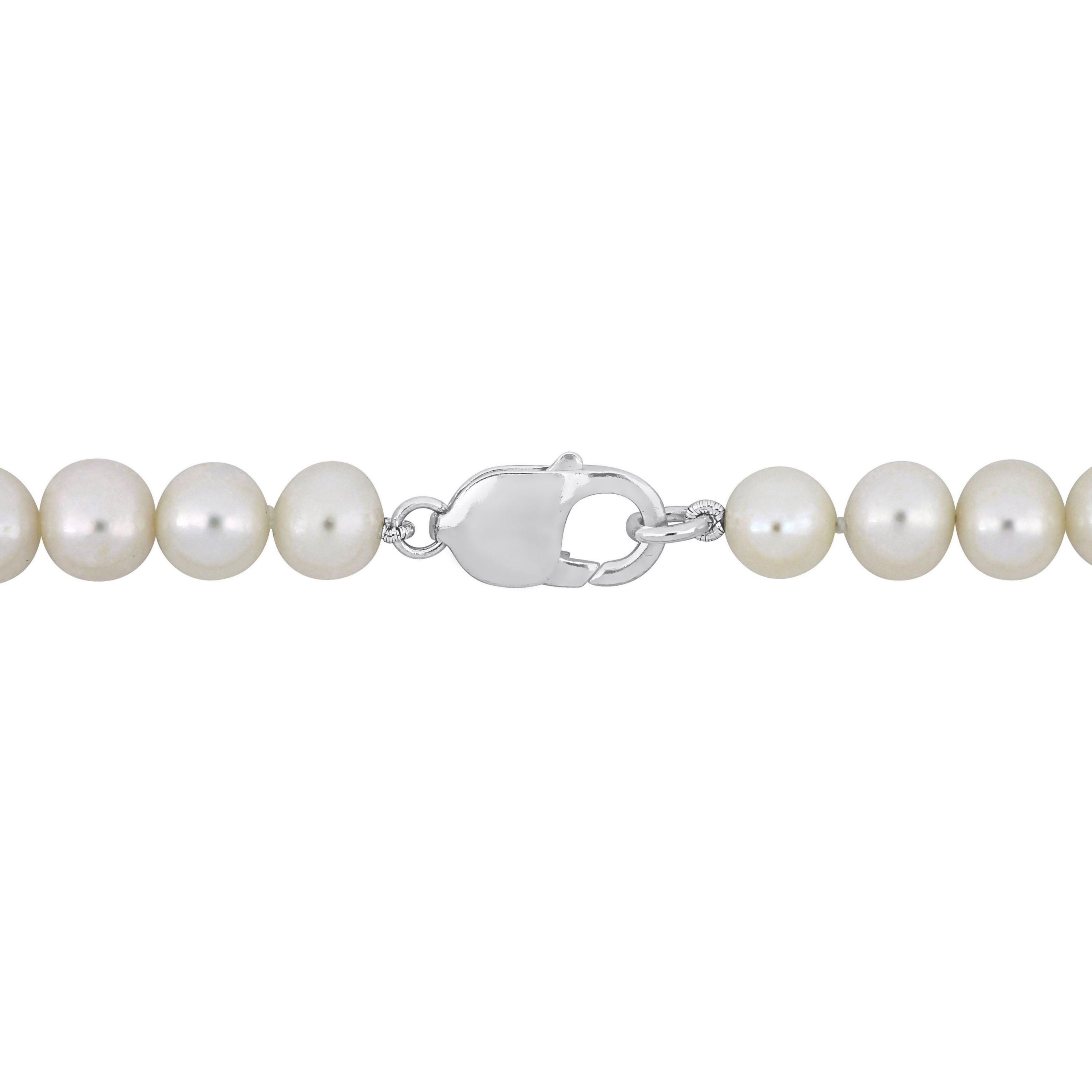 Freshwater Cultured Pearl Necklace with Sterling Silver Clasp