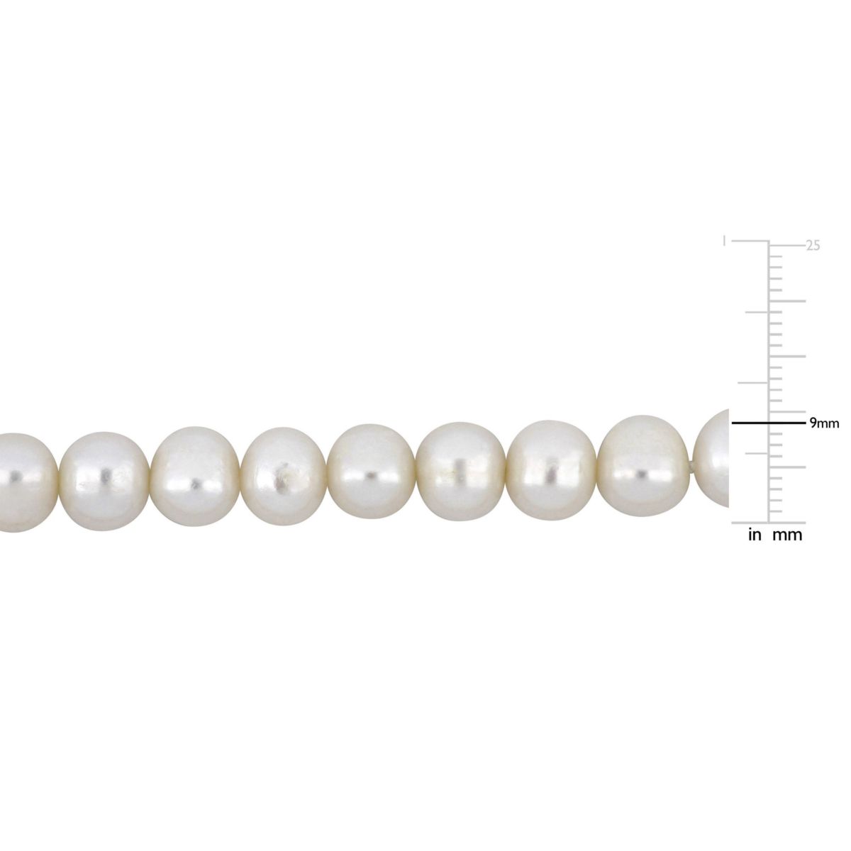 Freshwater Cultured Pearl Necklace with Sterling Silver Clasp