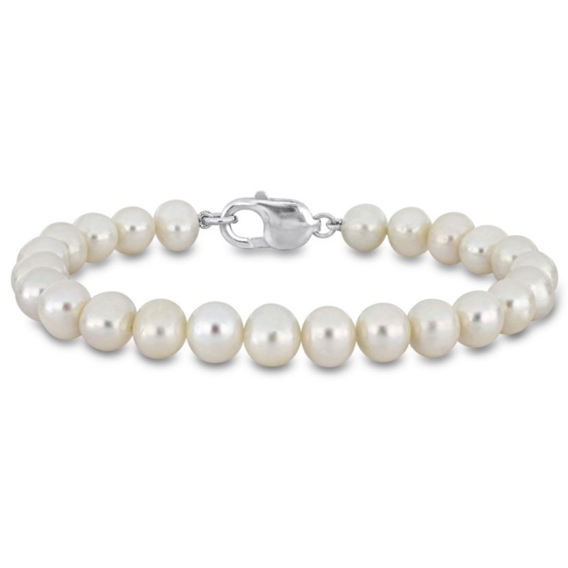 Freshwater Cultured Pearl Bracelet with Sterling Silver Clasp