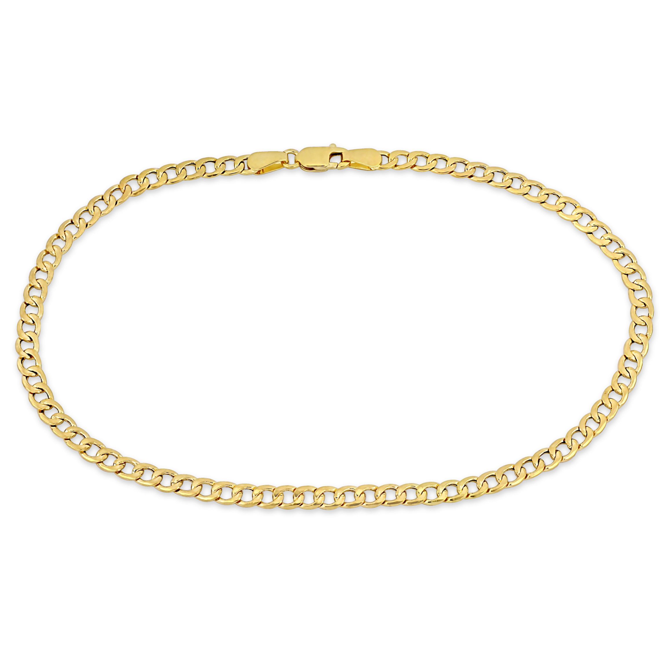 4MM Curb Link Chain Bracelet in 14K Yellow Gold