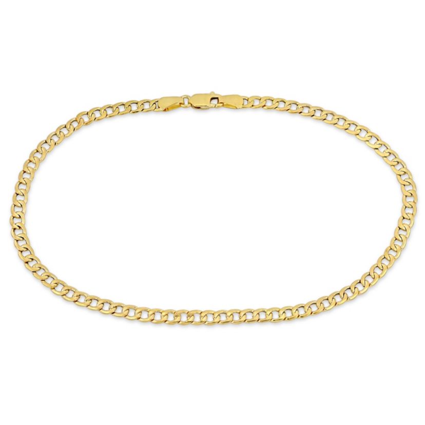 4MM Curb Link Chain Bracelet in 14K Yellow Gold