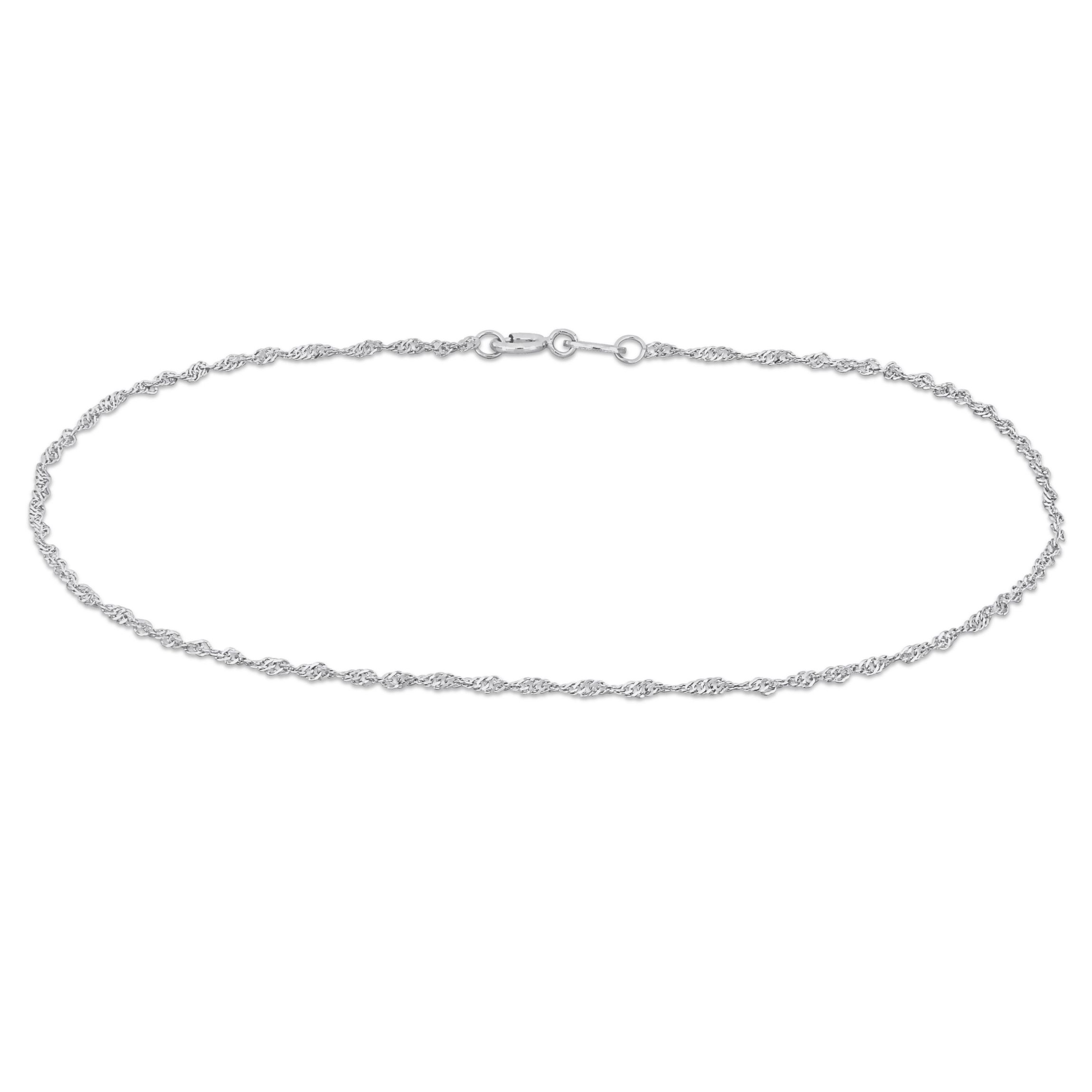 Singapore Chain Bracelet in Platinum