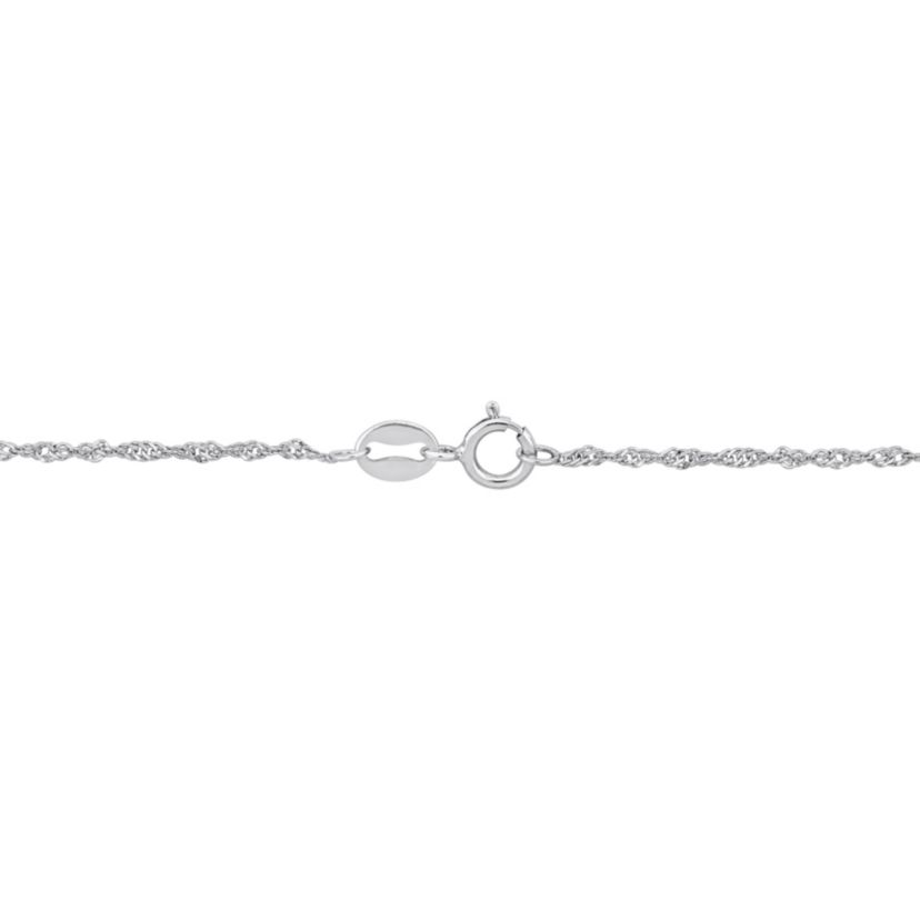 Singapore Chain Necklace in Platinum