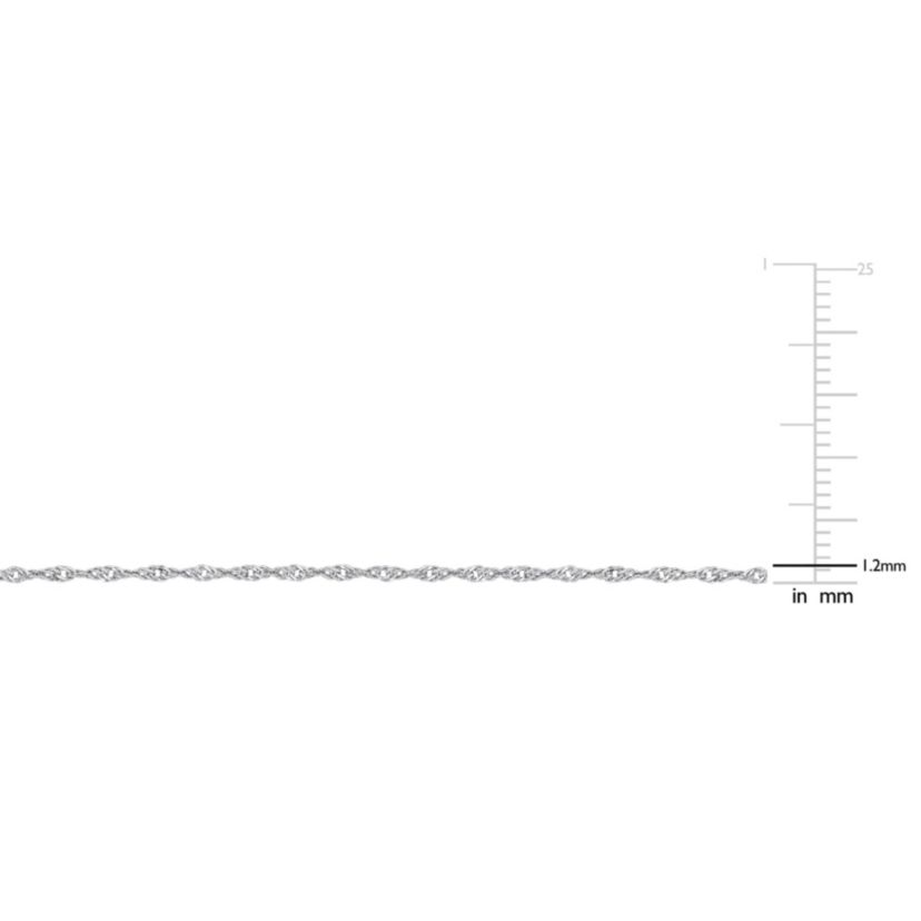 Singapore Chain Necklace in Platinum