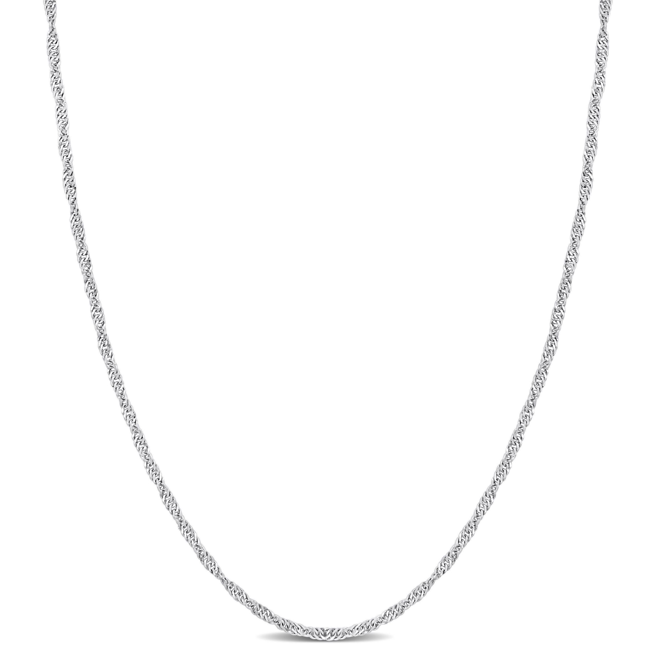 Singapore Chain Necklace in Platinum