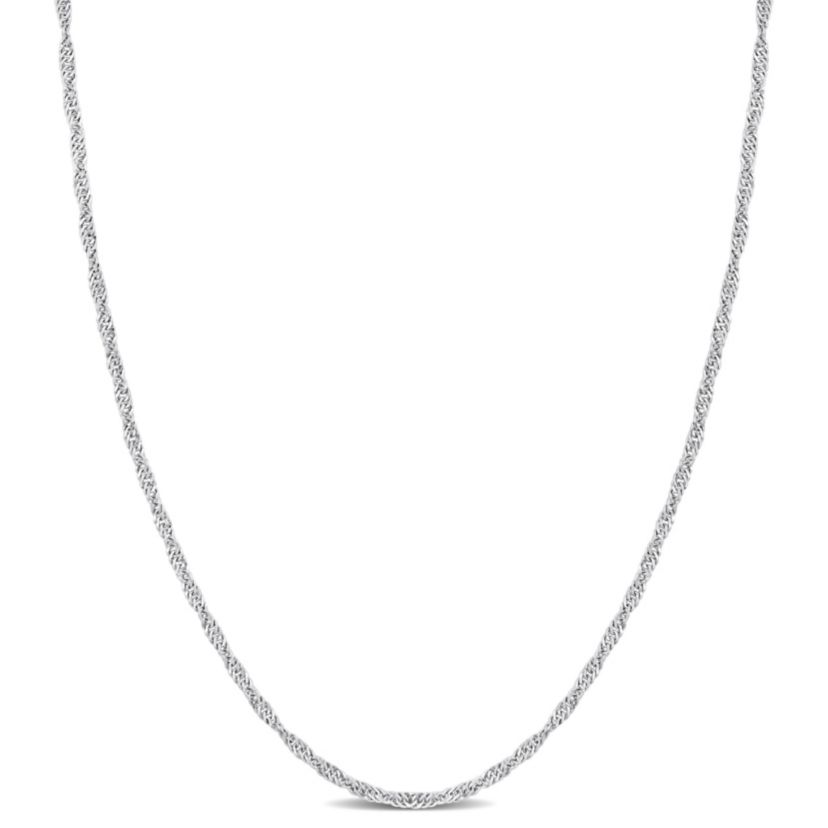 Singapore Chain Necklace in Platinum