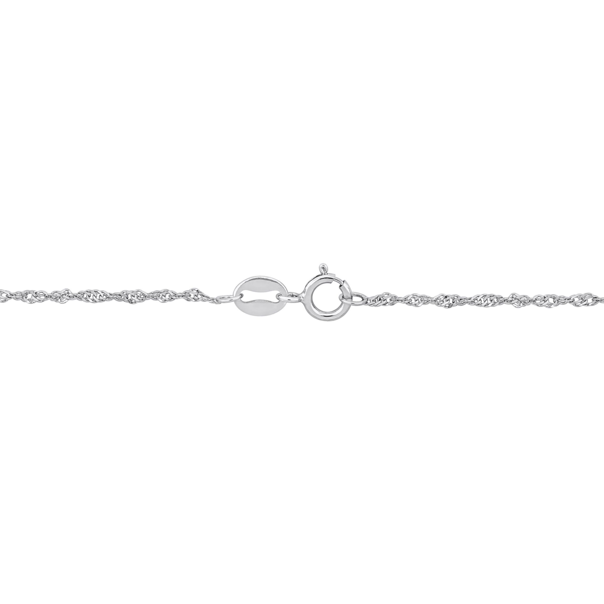Singapore Chain Necklace in Platinum