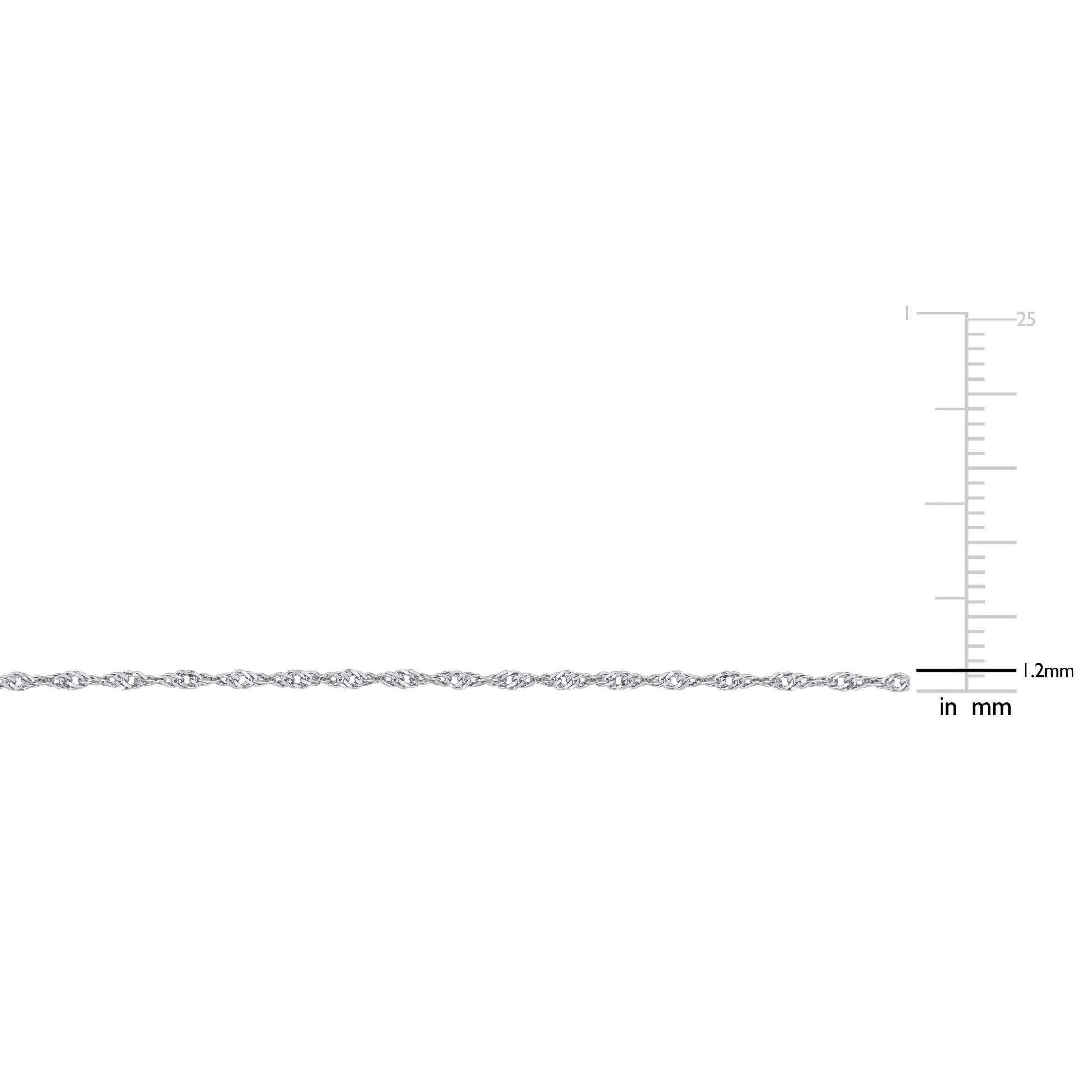 Singapore Chain Necklace in Platinum