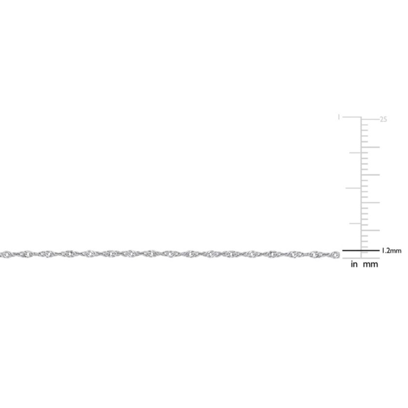Singapore Chain Necklace in Platinum