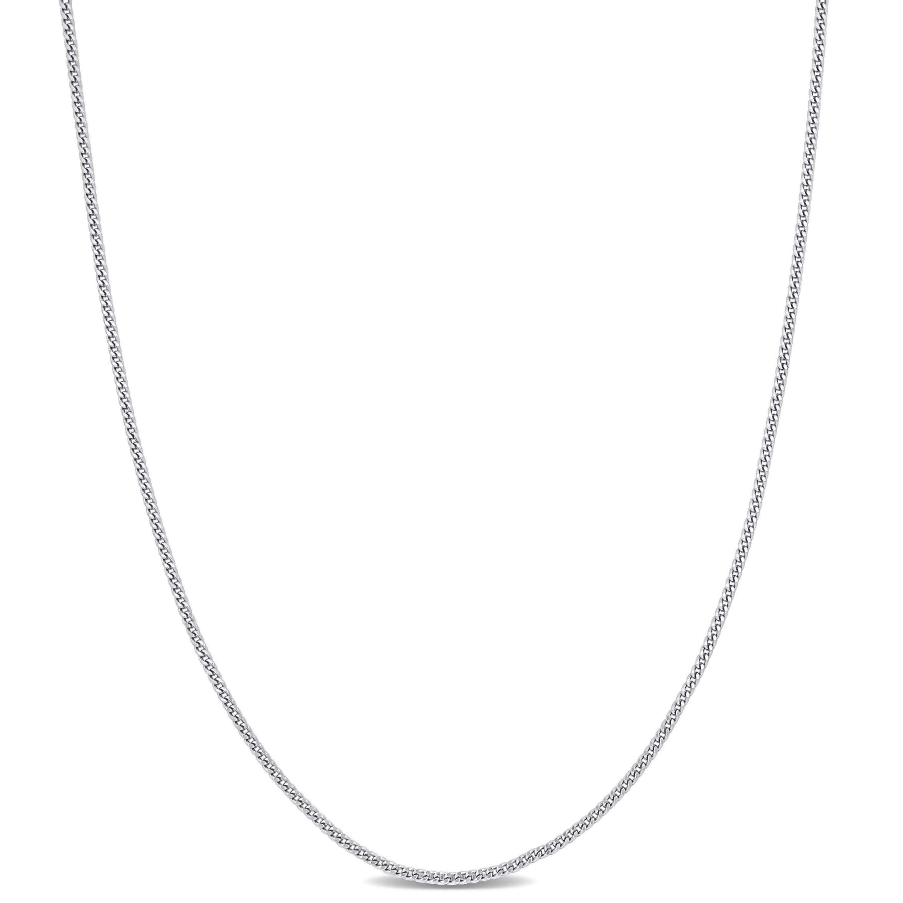 Curb Link Chain Necklace in Platinum