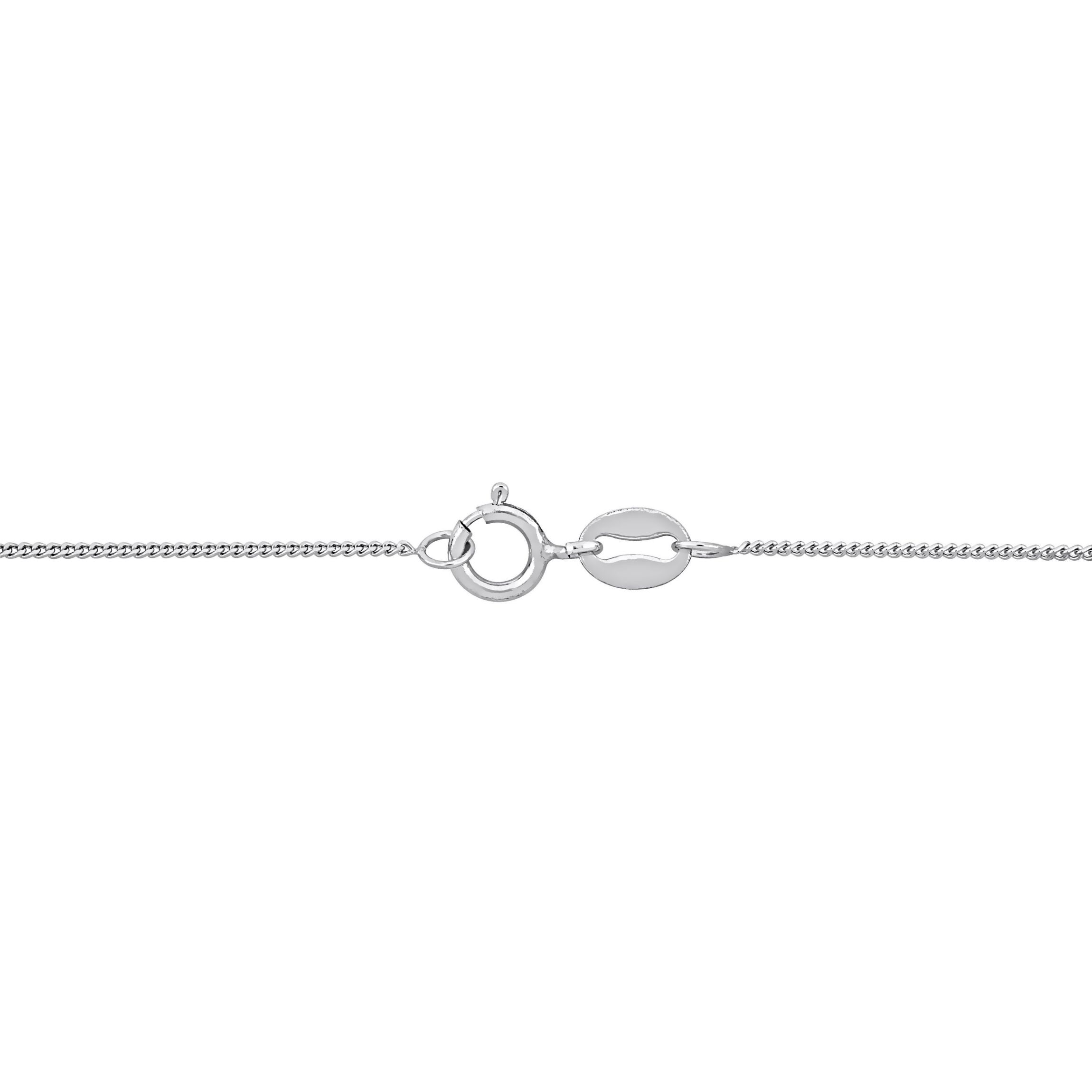 Curb Link Chain Necklace in Platinum