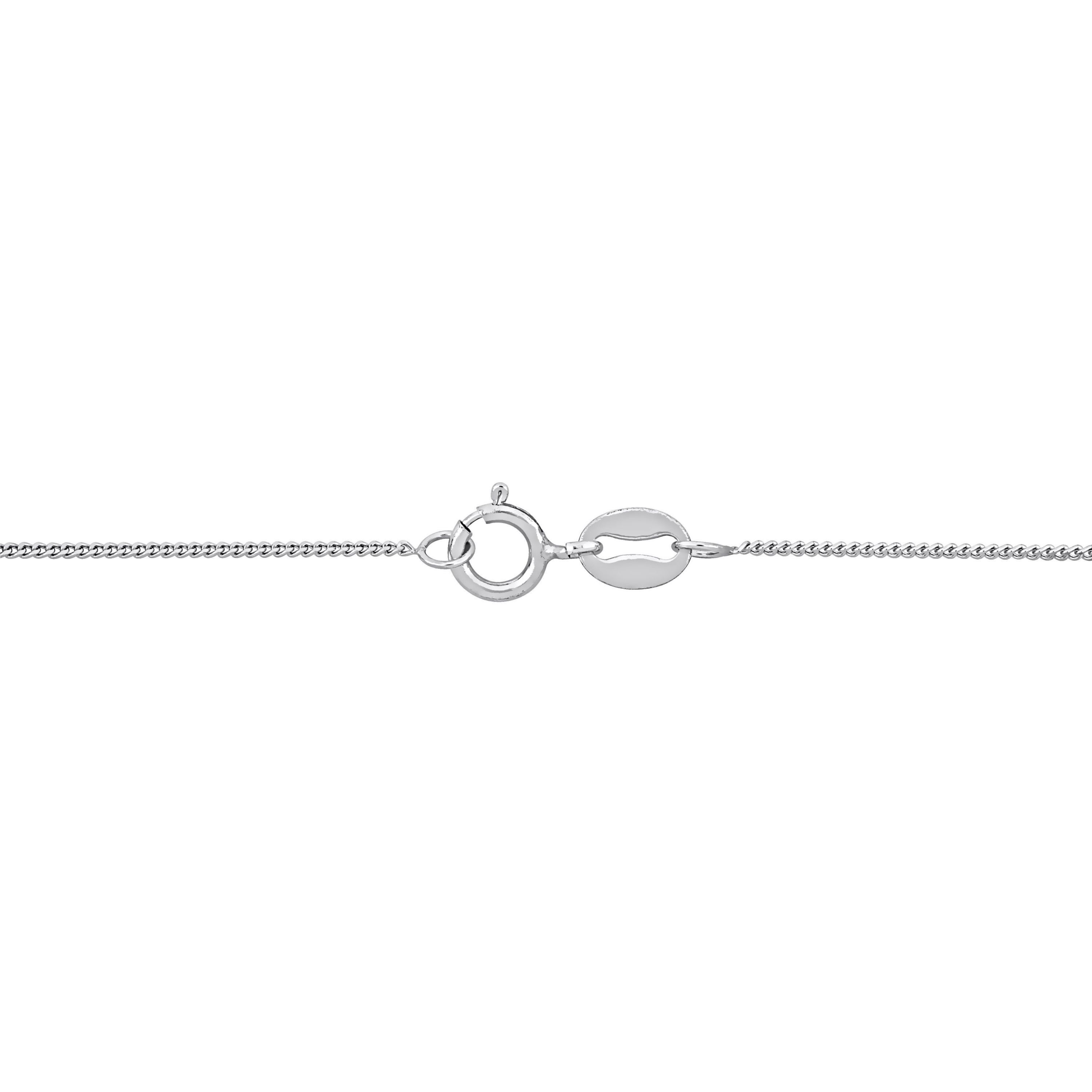 Curb Link Chain Necklace in Platinum