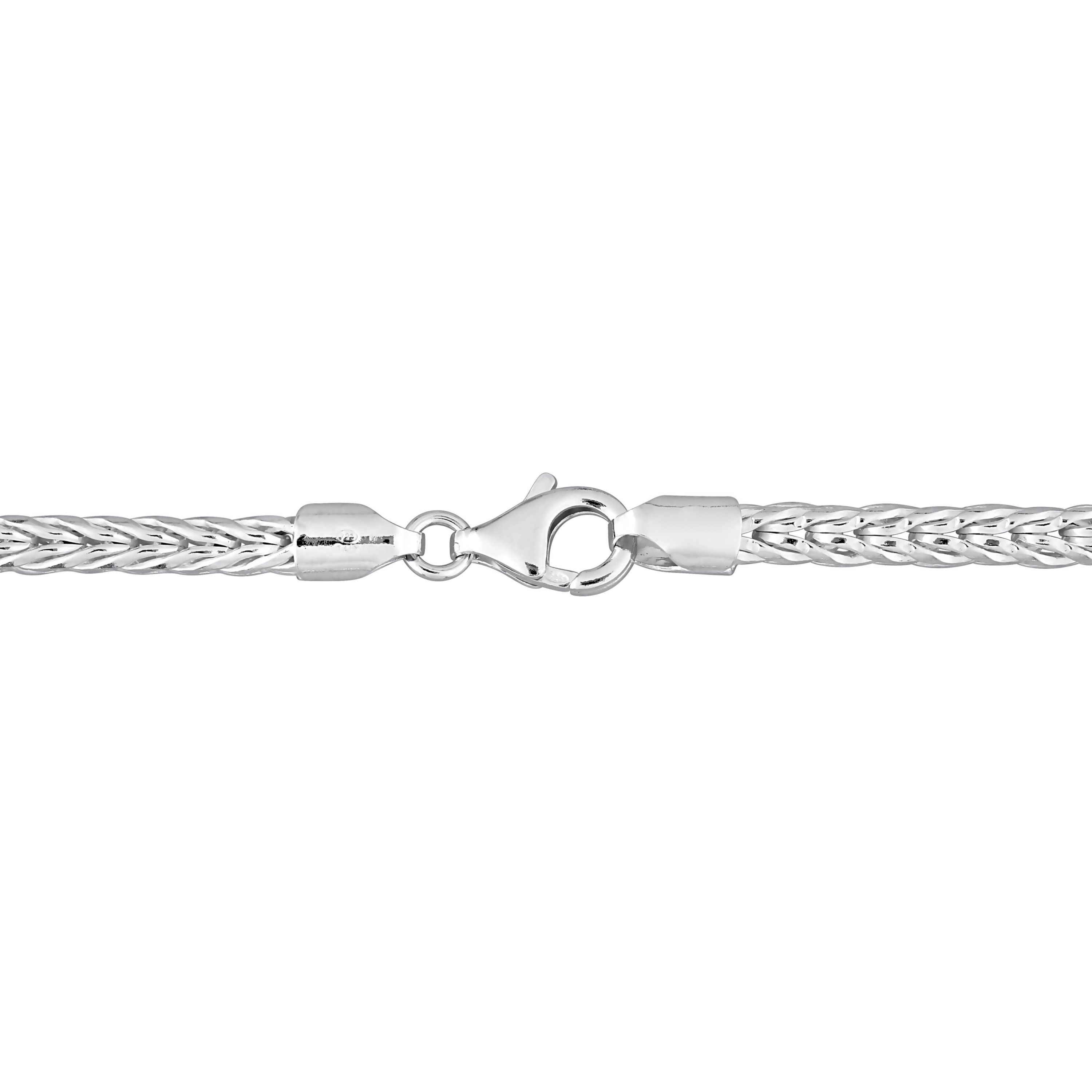 4.2MM Foxtail Chain Necklace in Sterling Silver
