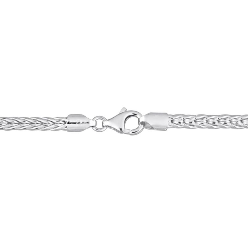 4.2MM Foxtail Chain Necklace in Sterling Silver