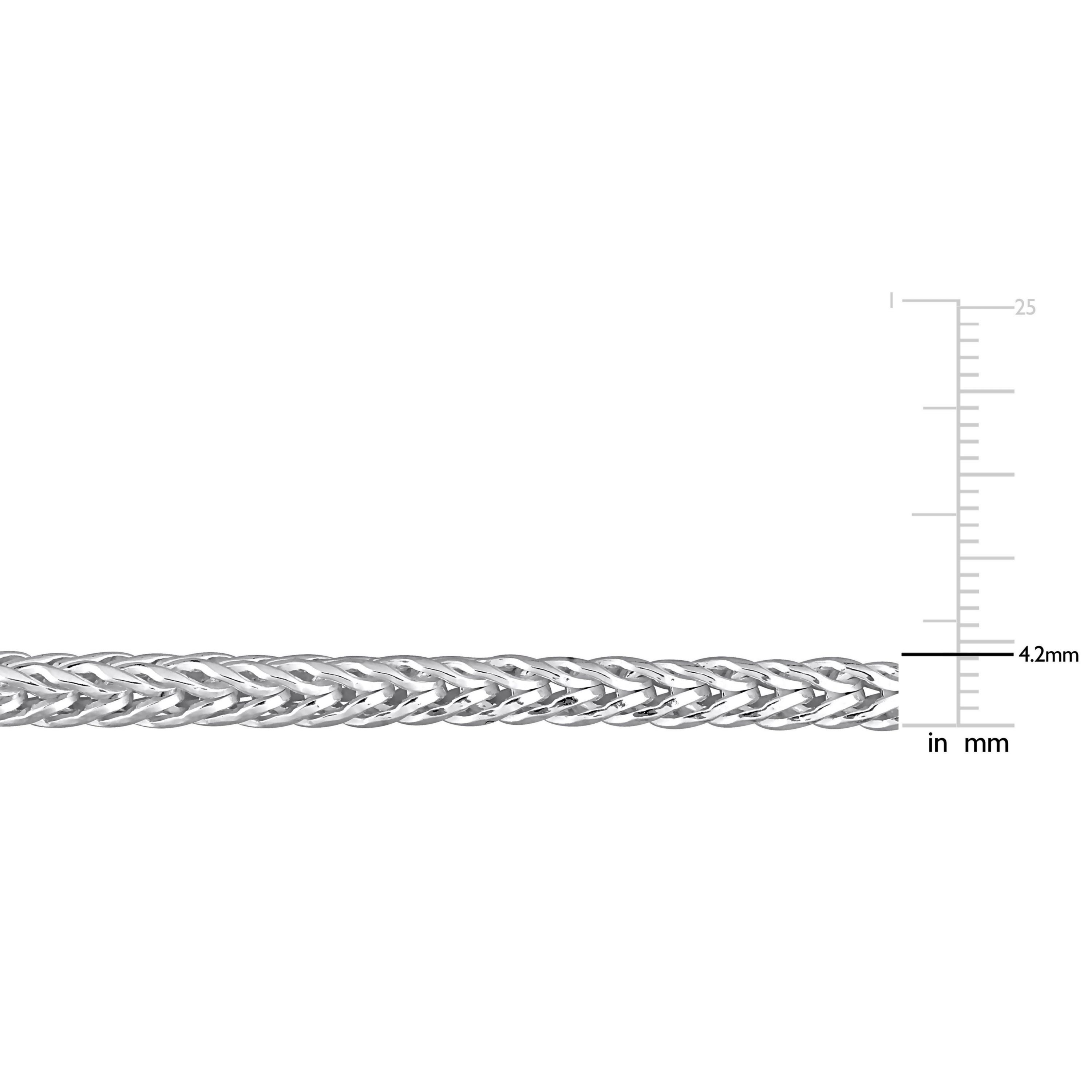 4.2MM Foxtail Chain Necklace in Sterling Silver