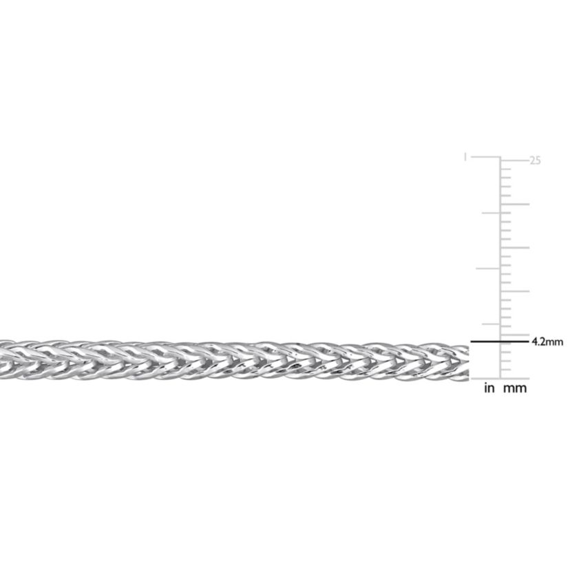 4.2MM Foxtail Chain Necklace in Sterling Silver