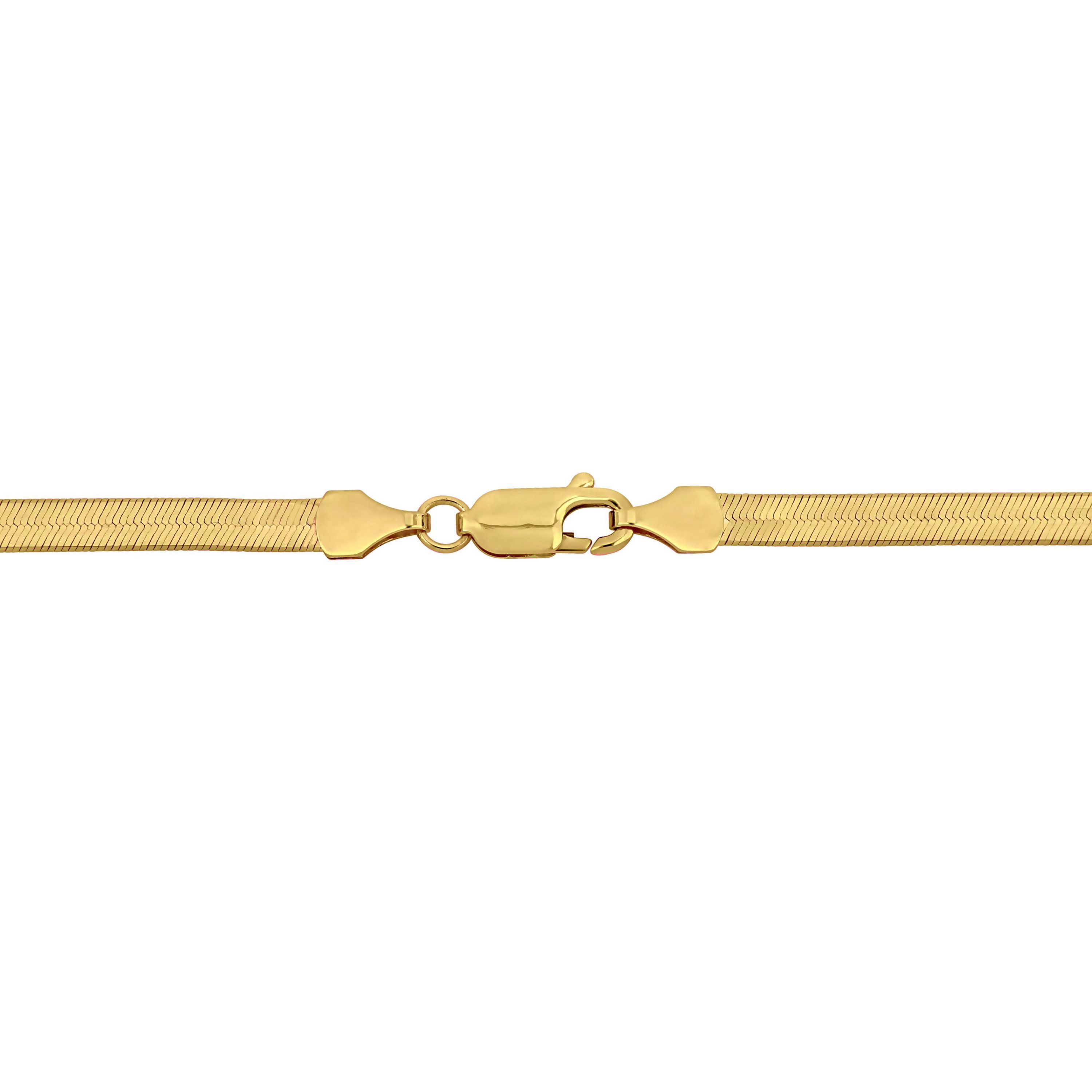 3.5MM Flex Herringbone Chain Bracelet in 10K Yellow Gold