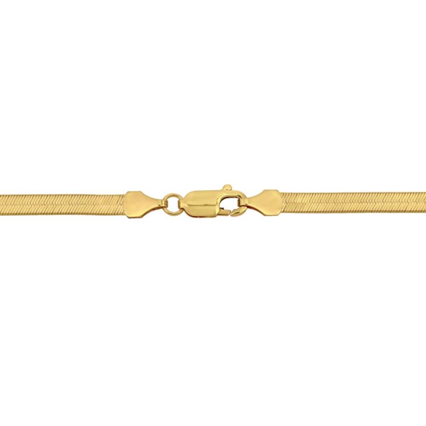 3.5MM Flex Herringbone Chain Bracelet in 10K Yellow Gold