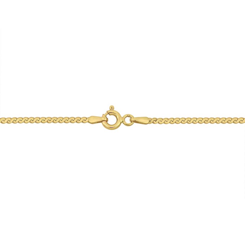 1.55MM Serpentine Chain Bracelet in 10K Yellow Gold