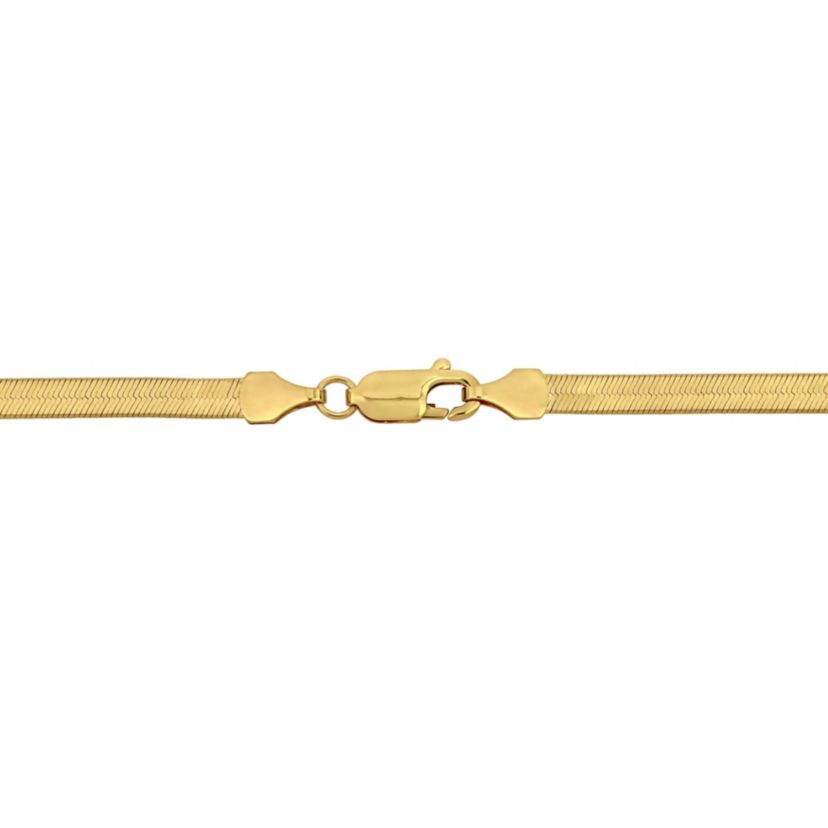 3.5MM Flex Herringbone Chain Necklace in 10K Yellow Gold