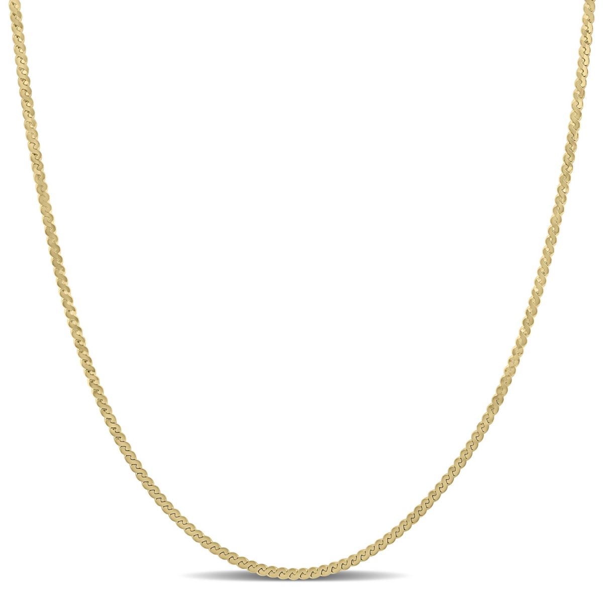 1.55MM Serpentine Chain Necklace in 10K Yellow Gold