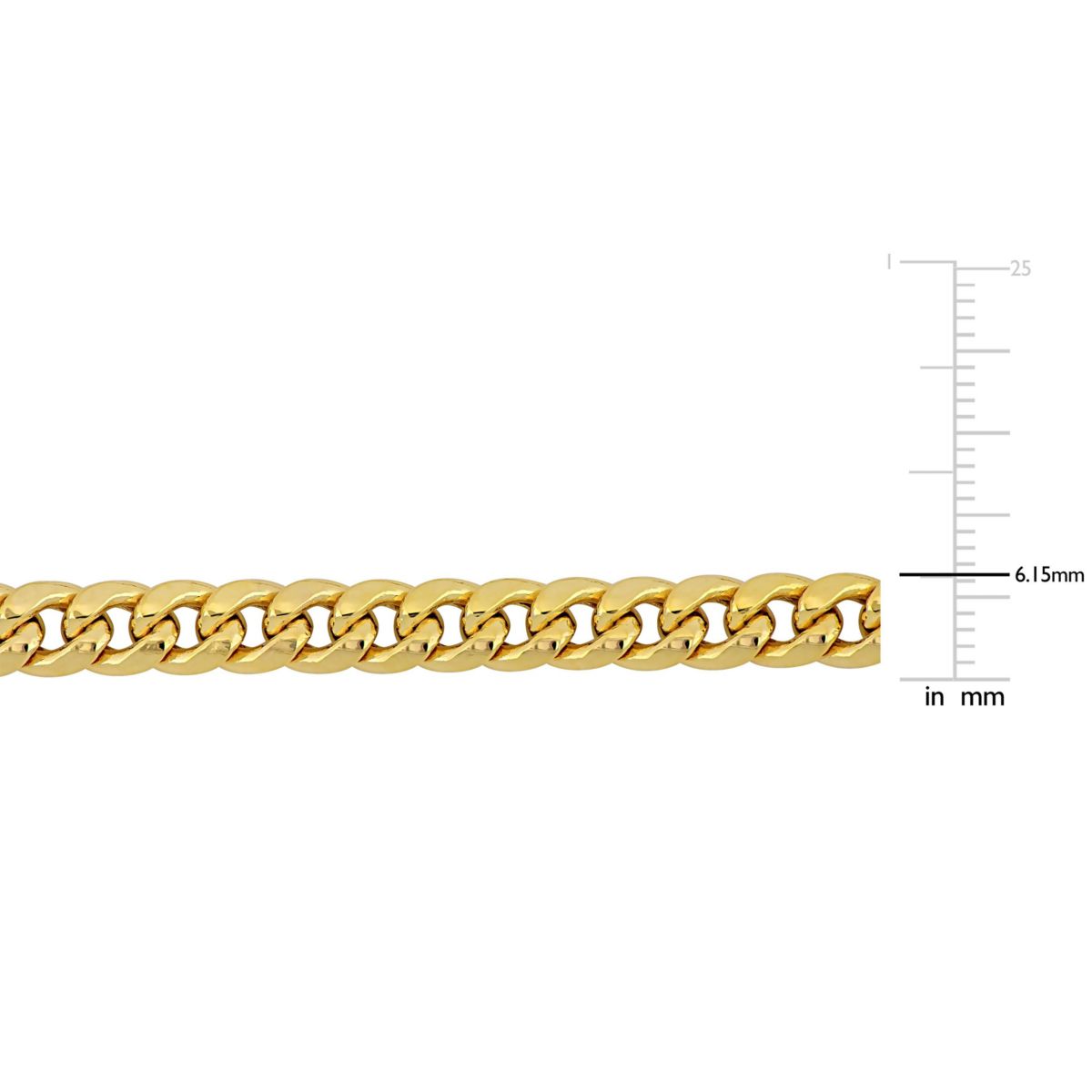 6.15MM Miami Cuban Link Chain Necklace in 10K Yellow Gold