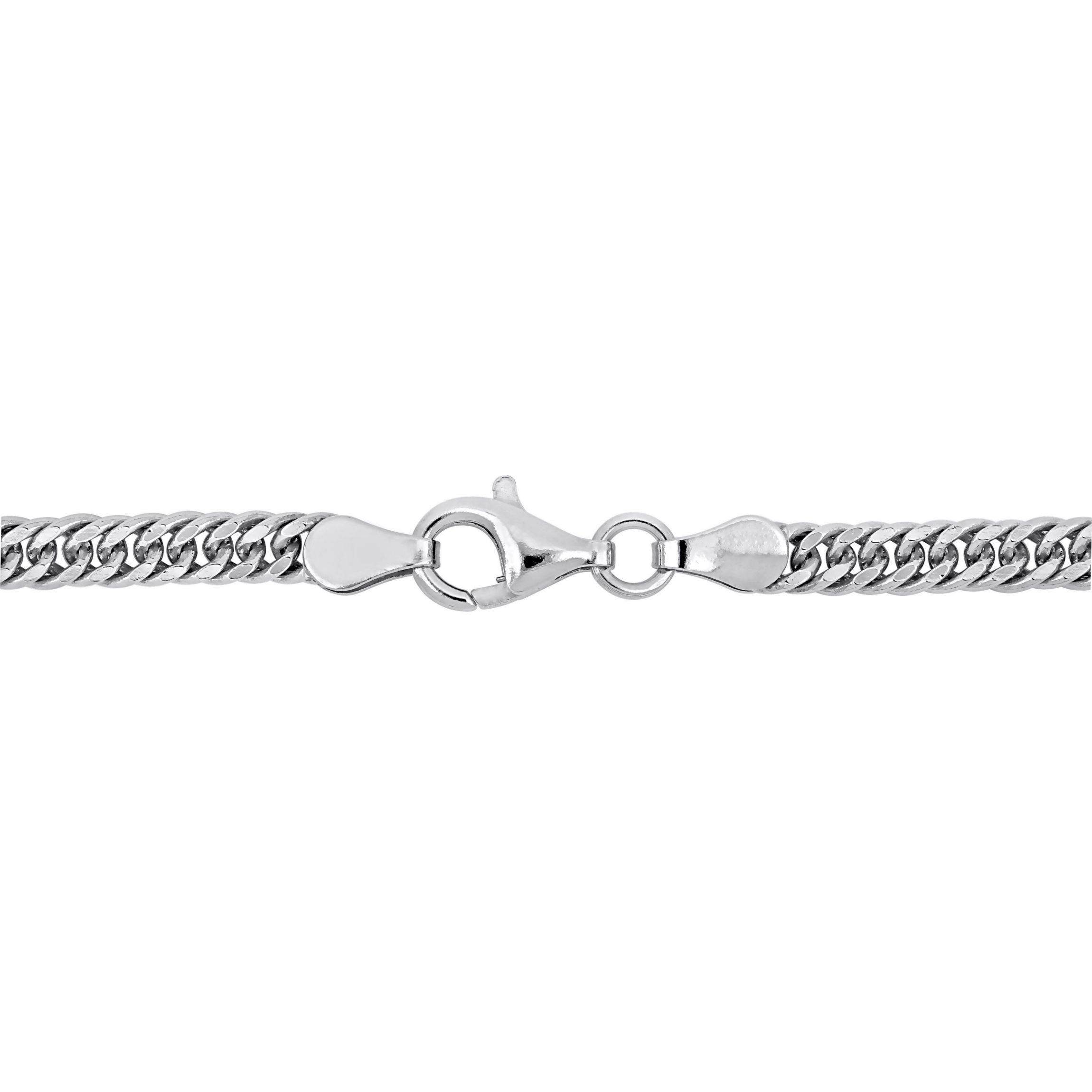 Double Curb Link Chain Bracelet in Sterling Silver