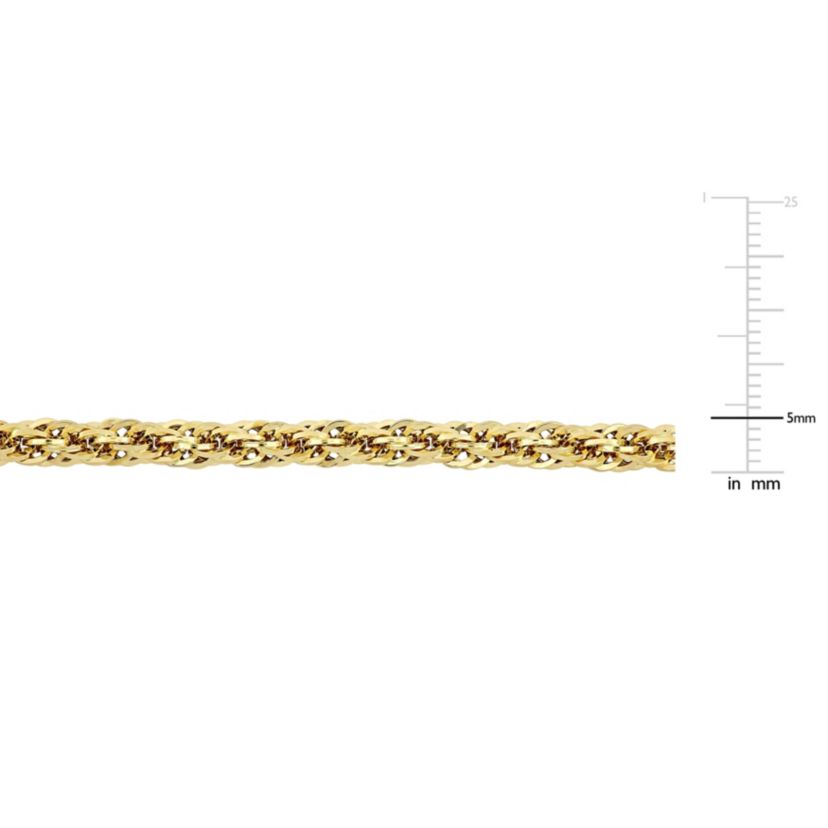 5MM Infinity Rope Chain Bracelet in 14K Yellow Gold