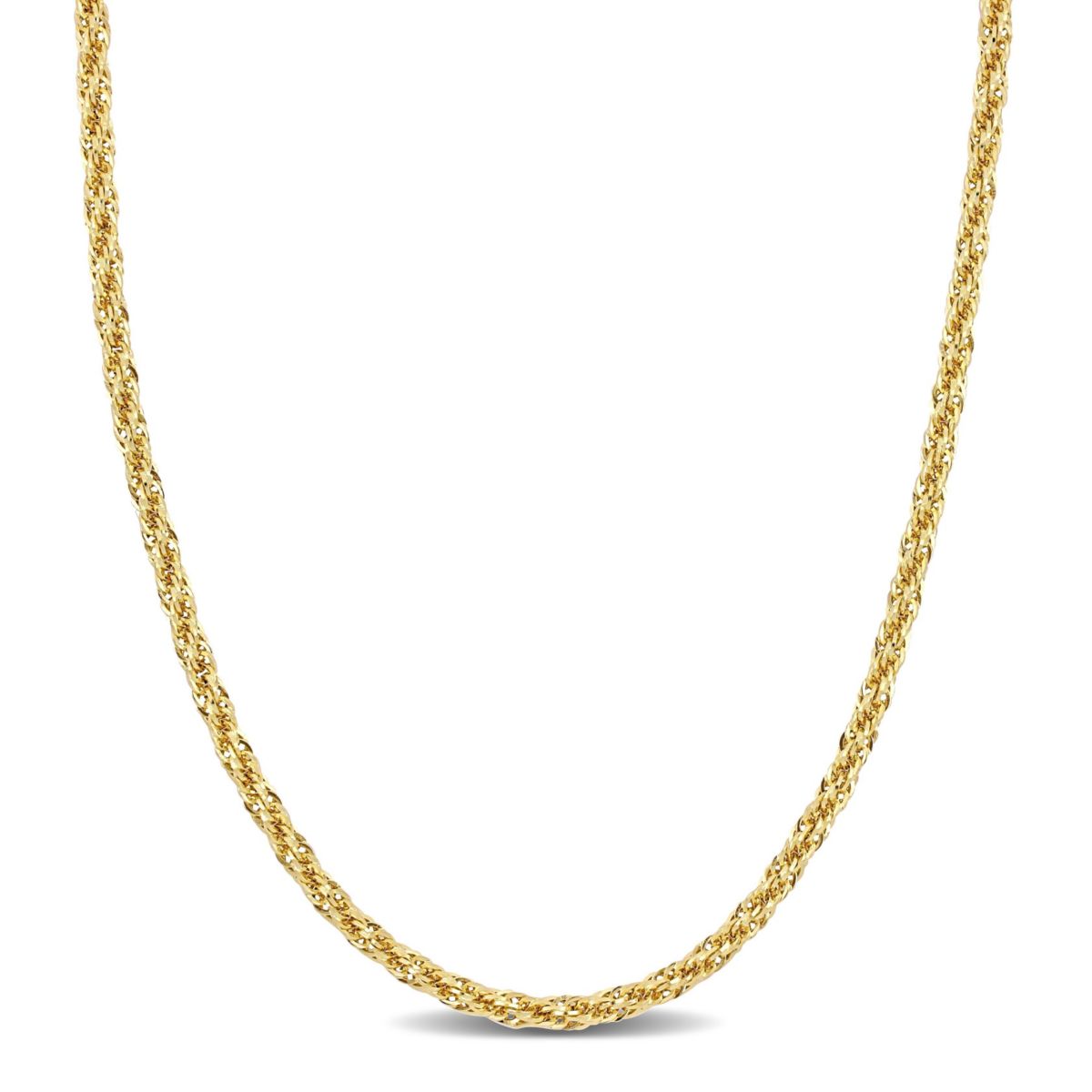 3MM Infinity Rope Chain Necklace in 14K Yellow Gold