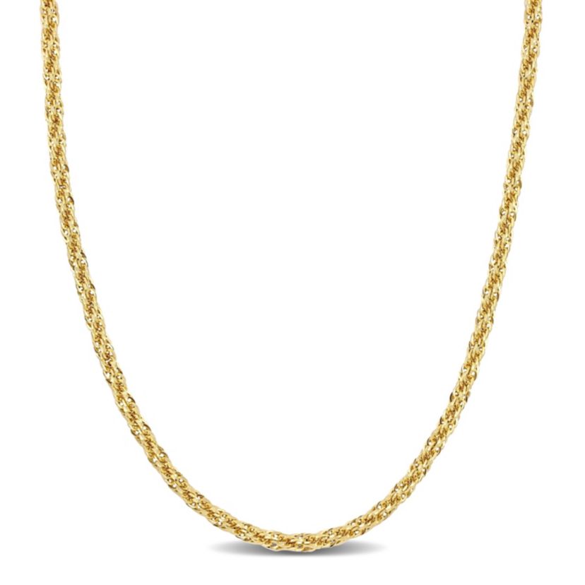 3MM Infinity Rope Chain Necklace in 14K Yellow Gold