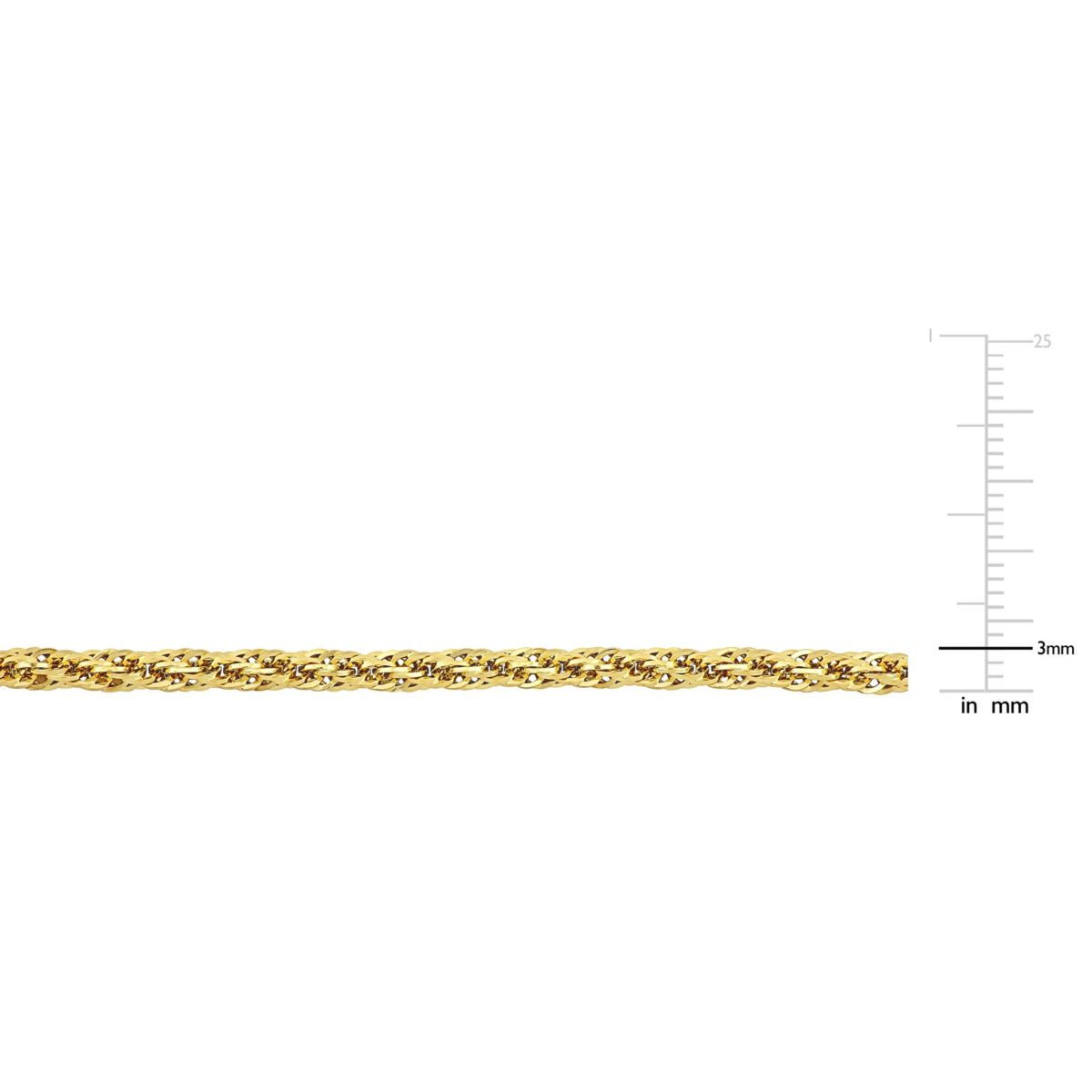 3MM Infinity Rope Chain Necklace in 14K Yellow Gold