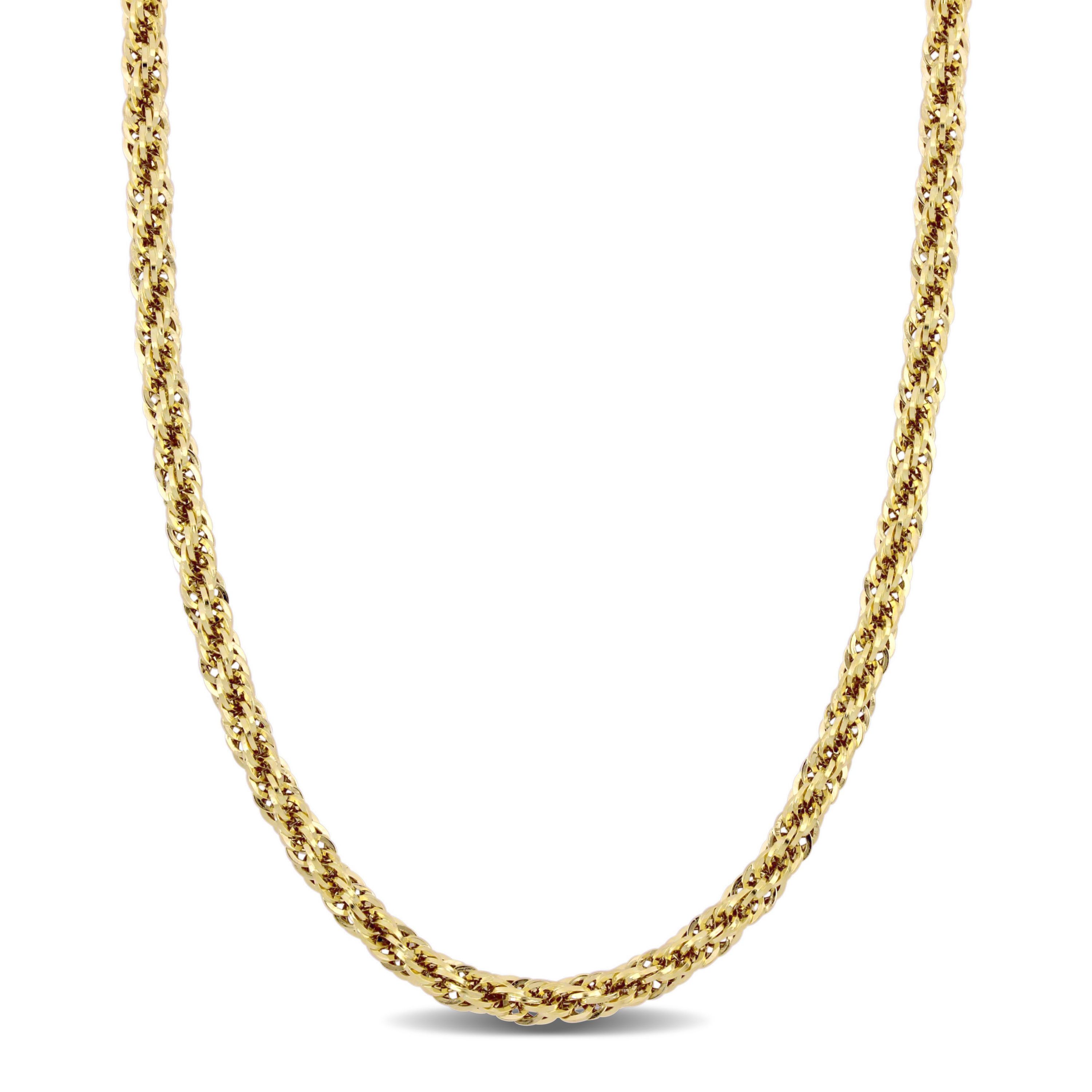 5MM Infinity Rope Chain Necklace in 14K Yellow Gold