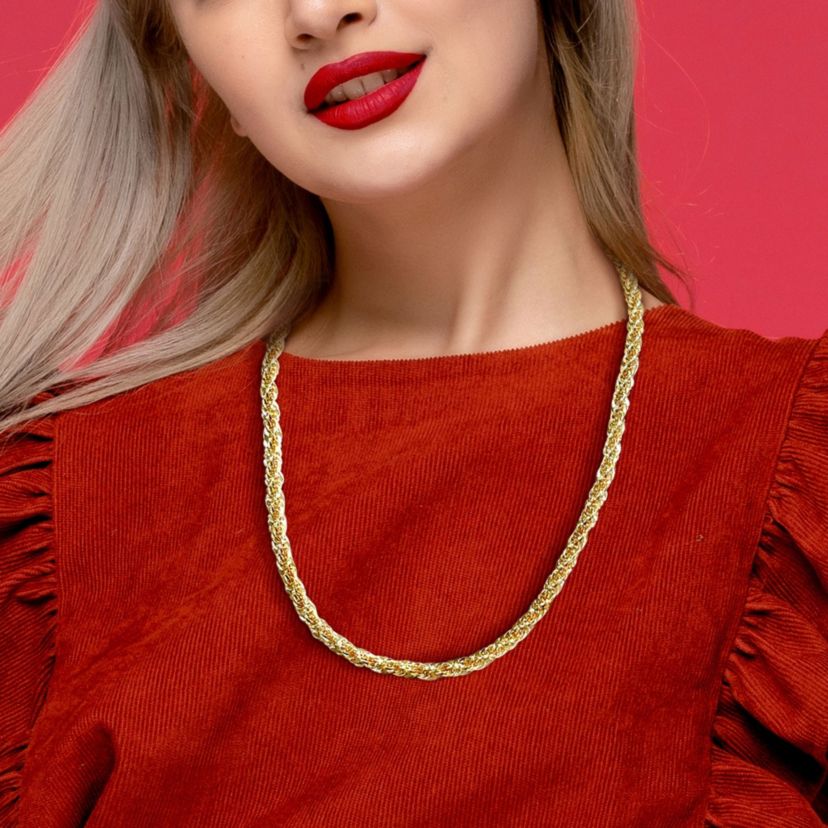 5MM Infinity Rope Chain Necklace in 14K Yellow Gold