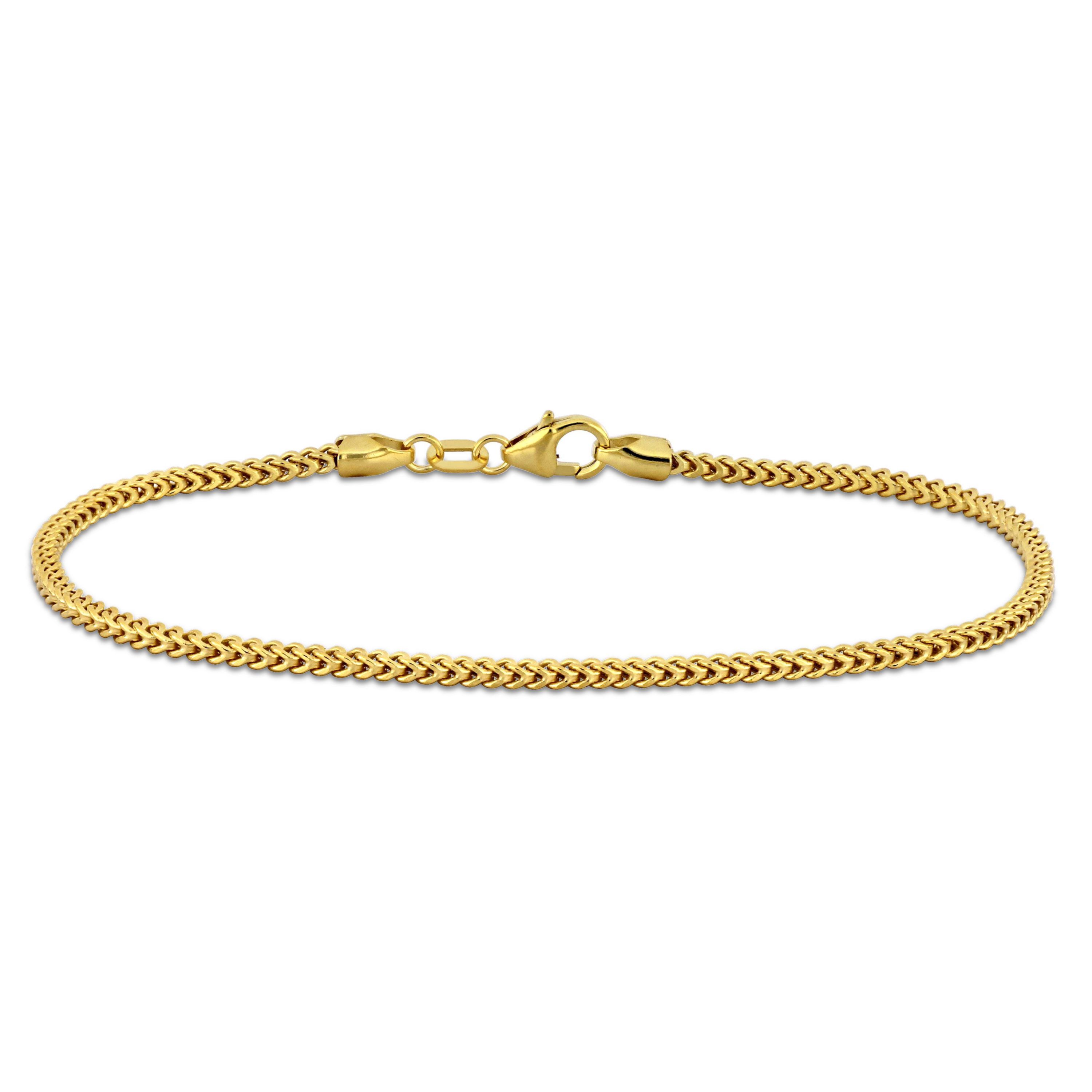 1.85MM Franco Link Bracelet in 10K Yellow Gold