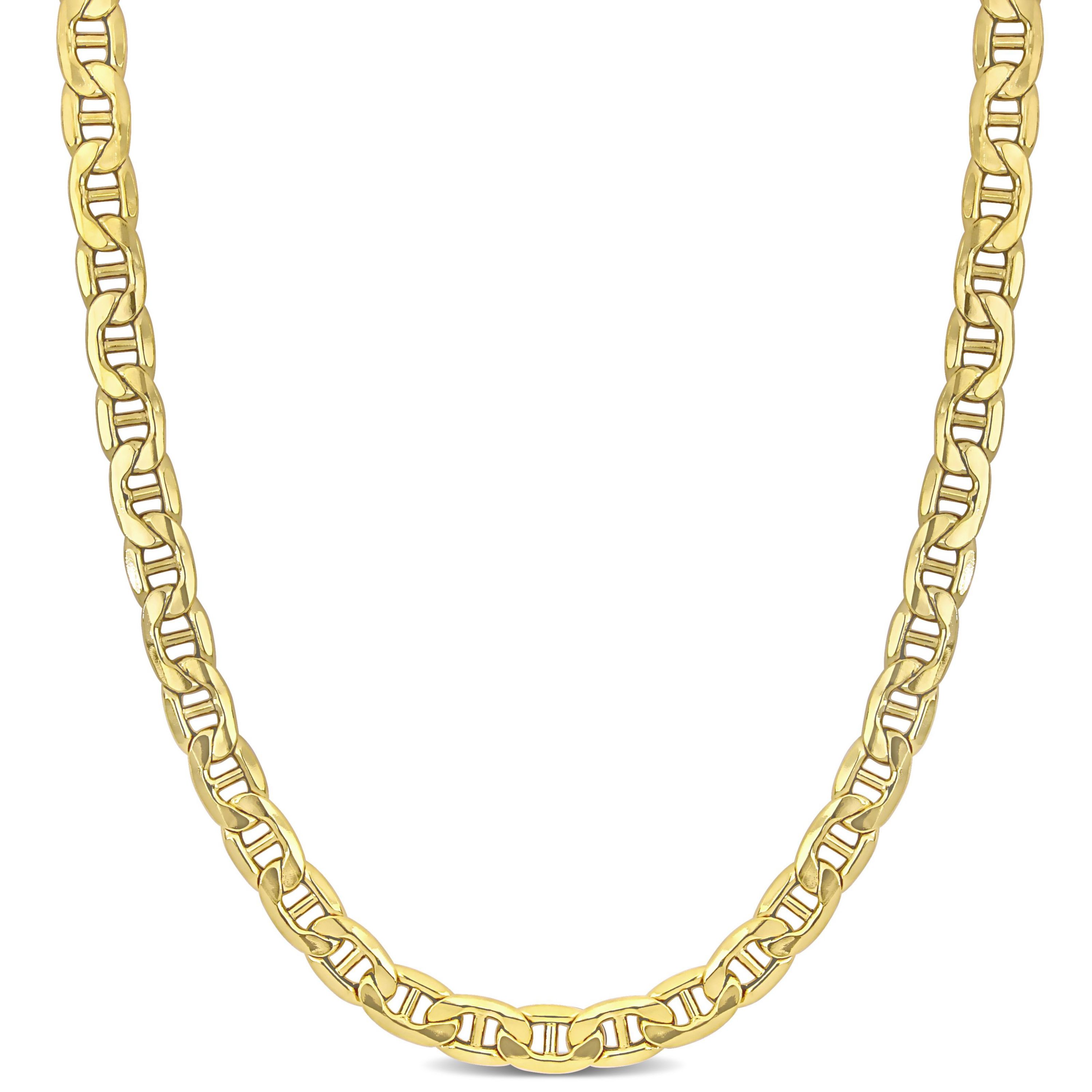 7MM Mariner Link Necklace in 10K Yellow Gold