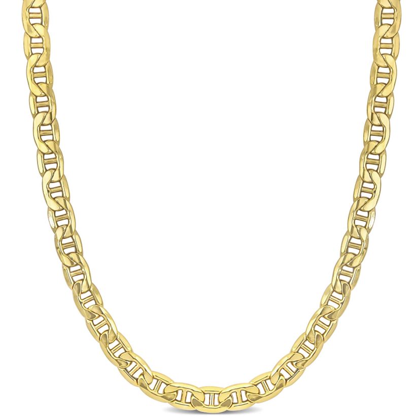 7MM Mariner Link Necklace in 10K Yellow Gold