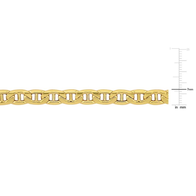 7MM Mariner Link Necklace in 10K Yellow Gold