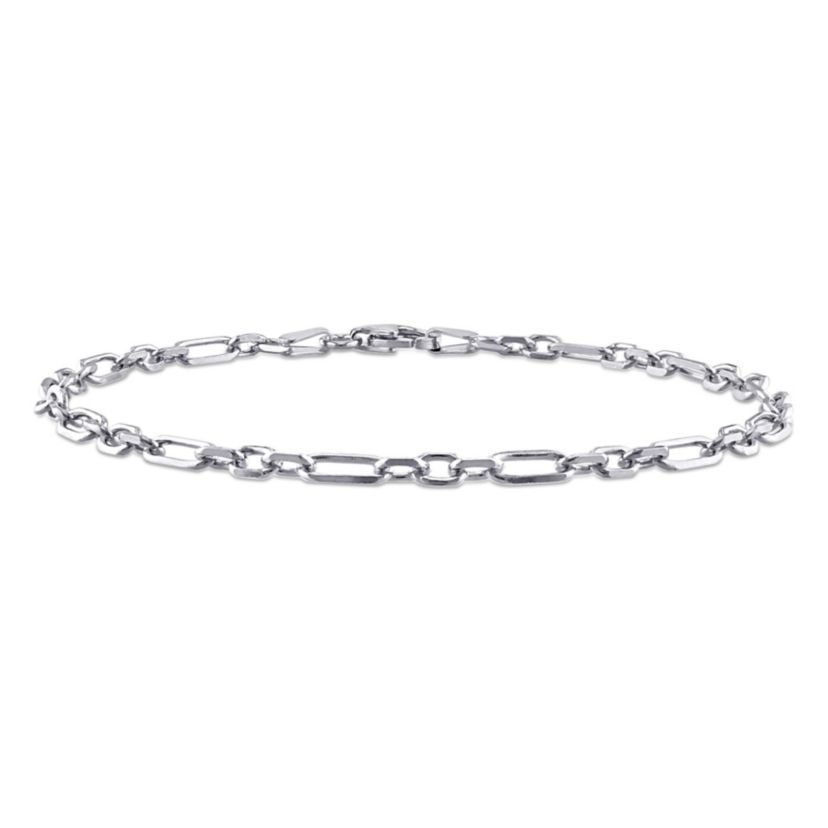 3MM Figaro Rolo Chain Bracelet in Sterling Silver