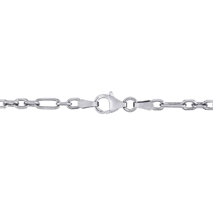 3MM Figaro Rolo Chain Bracelet in Sterling Silver