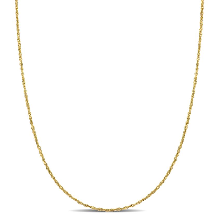 1MM Sparkling Singapore Chain Necklace in 14K Yellow Gold