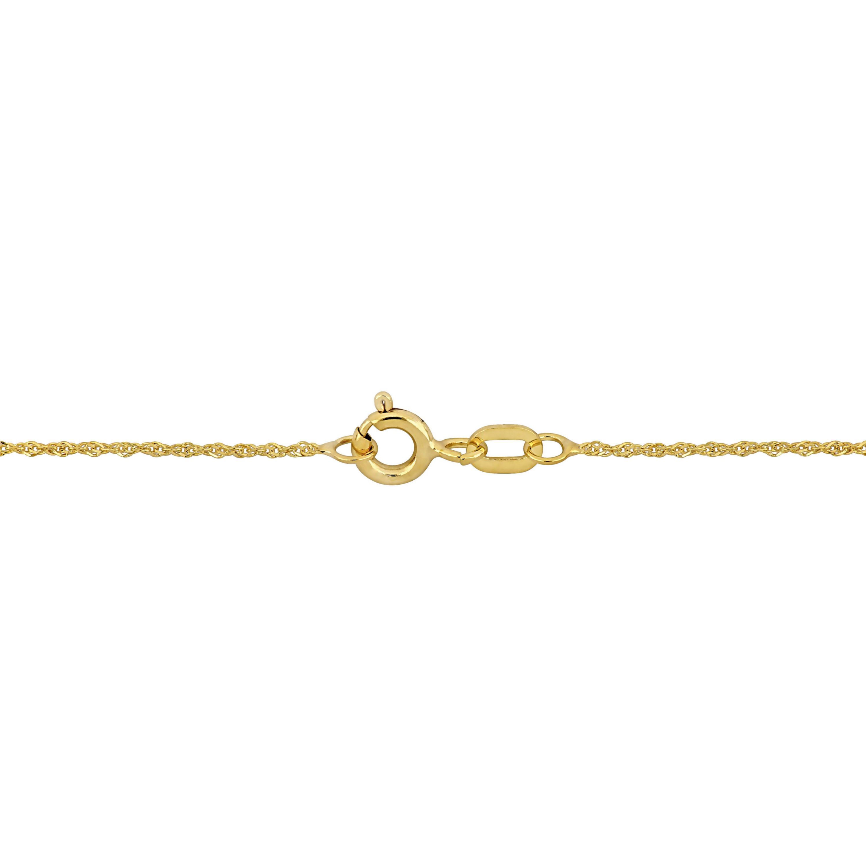 1MM Sparkling Singapore Chain Necklace in 14K Yellow Gold