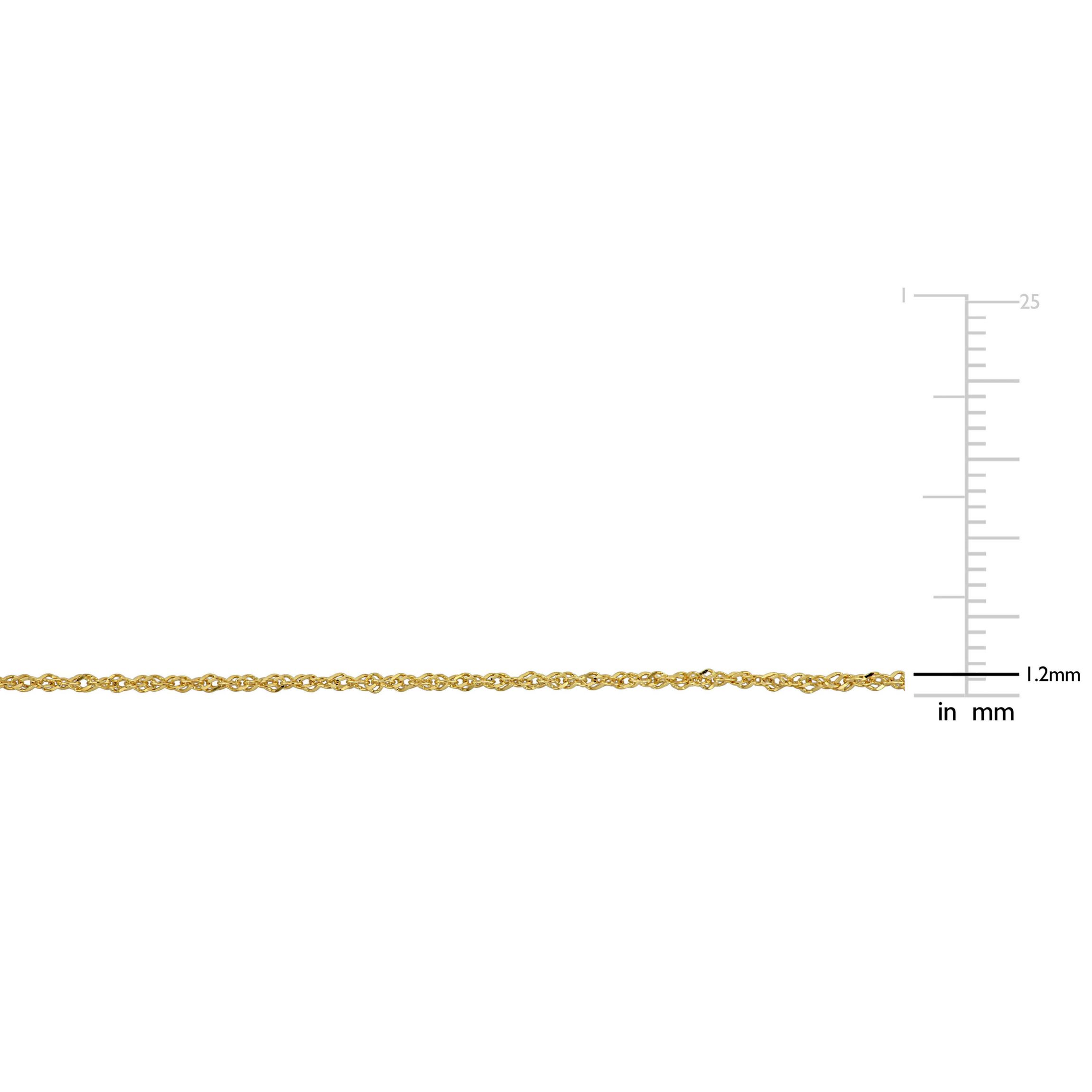 1.2MM Sparkling Singapore Chain Necklace in 14K Yellow Gold