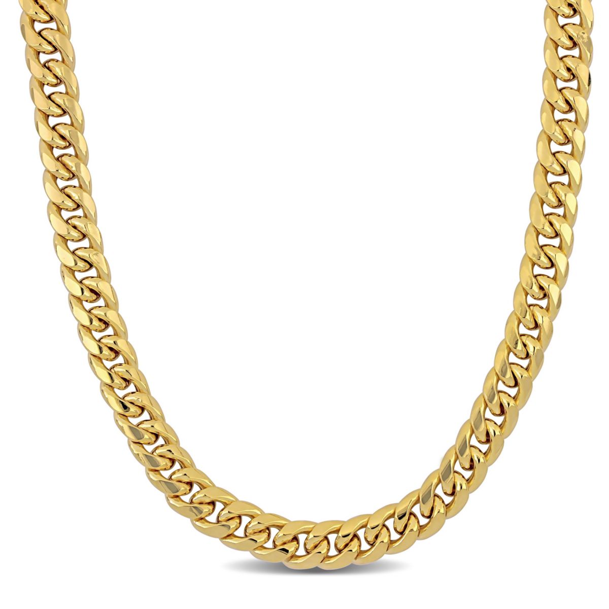 9.25MM Miami Cuban Link Chain Necklace in 10K Yellow Gold