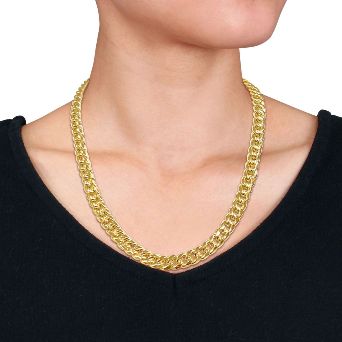 9.25MM Miami Cuban Link Chain Necklace in 10K Yellow Gold