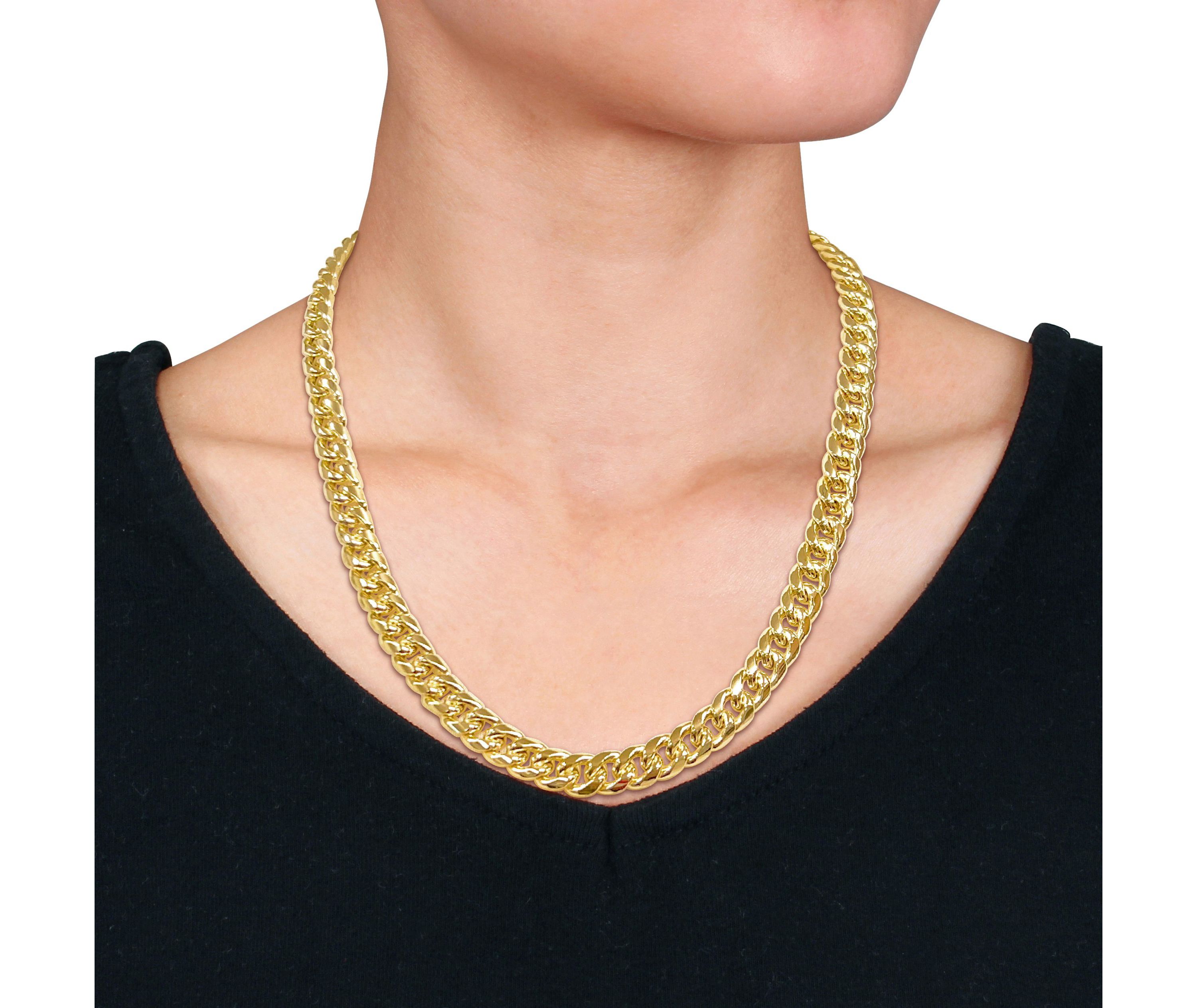 9.25MM Miami Cuban Link Chain Necklace in 10K Yellow Gold