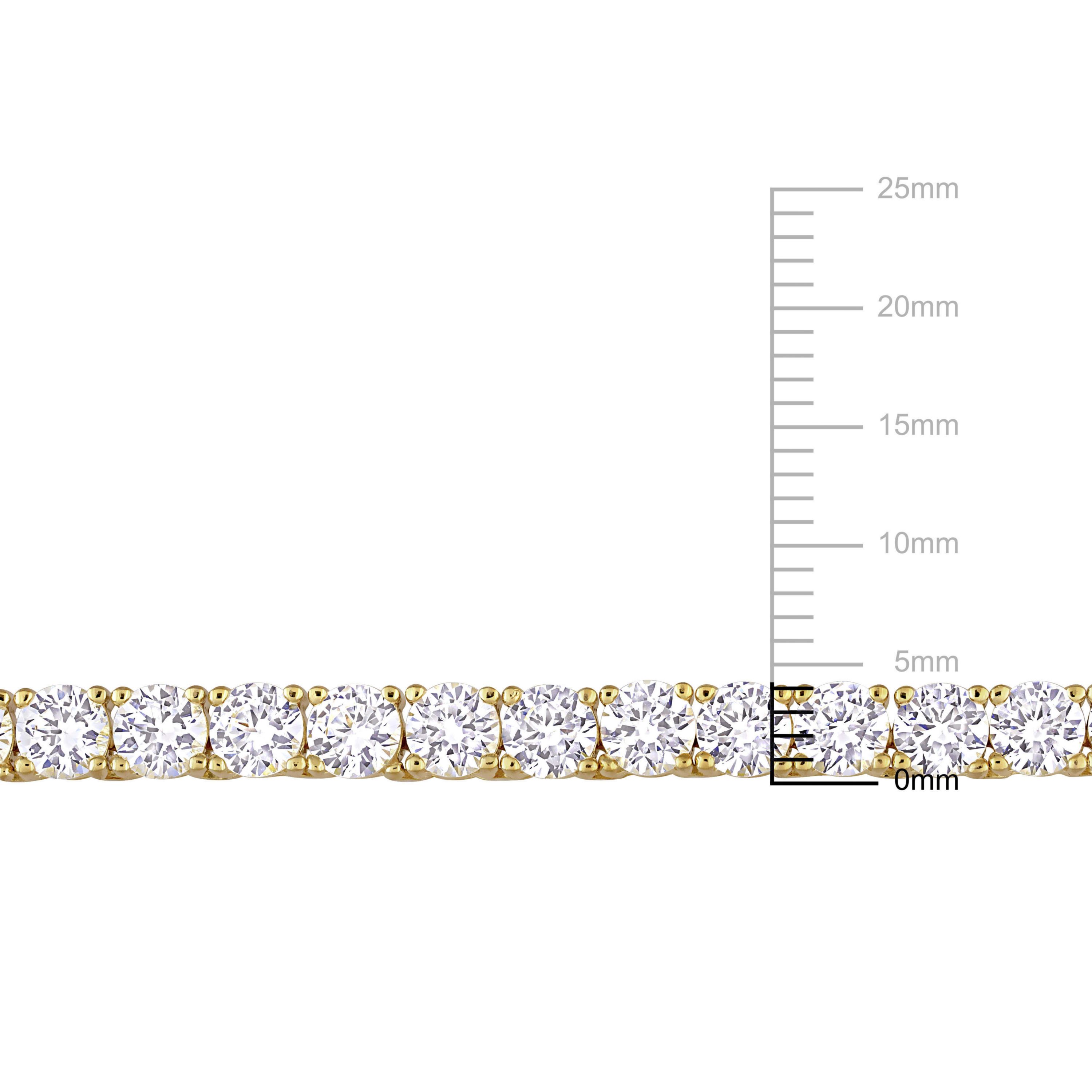 Lab Created 2-Pc Set of Created White Sapphire Tennis Bracelet and Necklace in Yellow Plated Sterling Silver