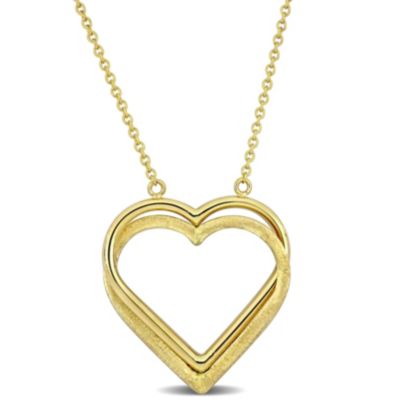 Belk & Co Cable Chain Heart Necklace in 14k Yellow gold