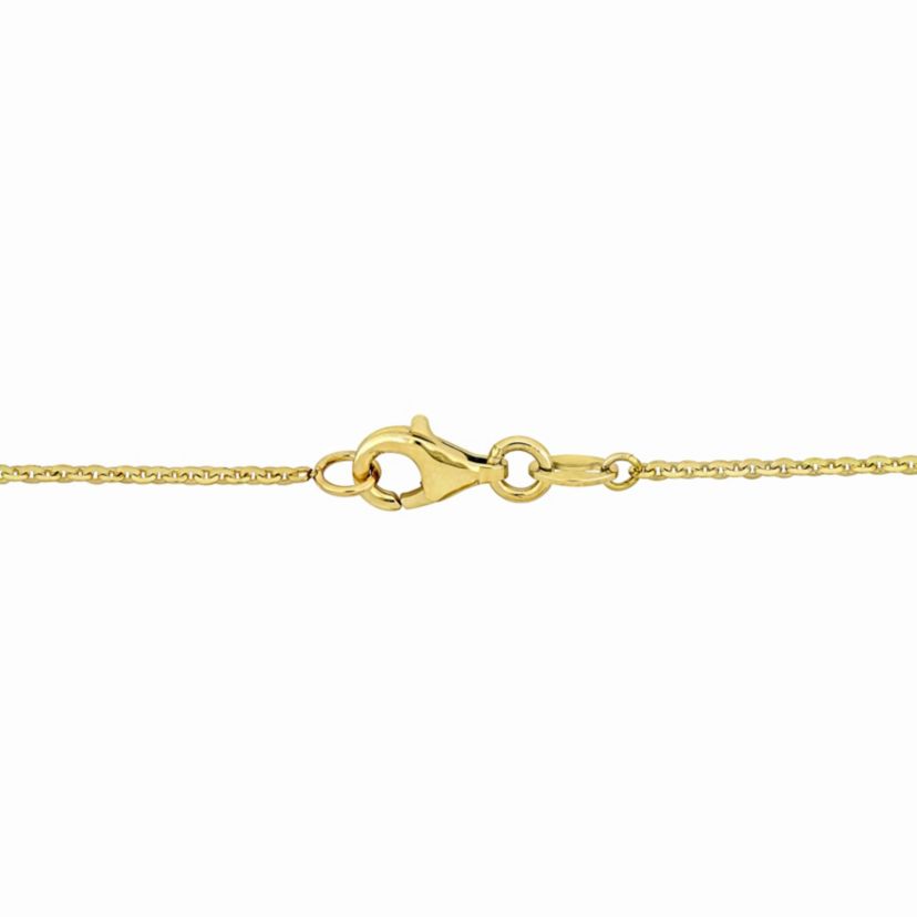Cable Chain Heart Necklace in 14k Yellow gold